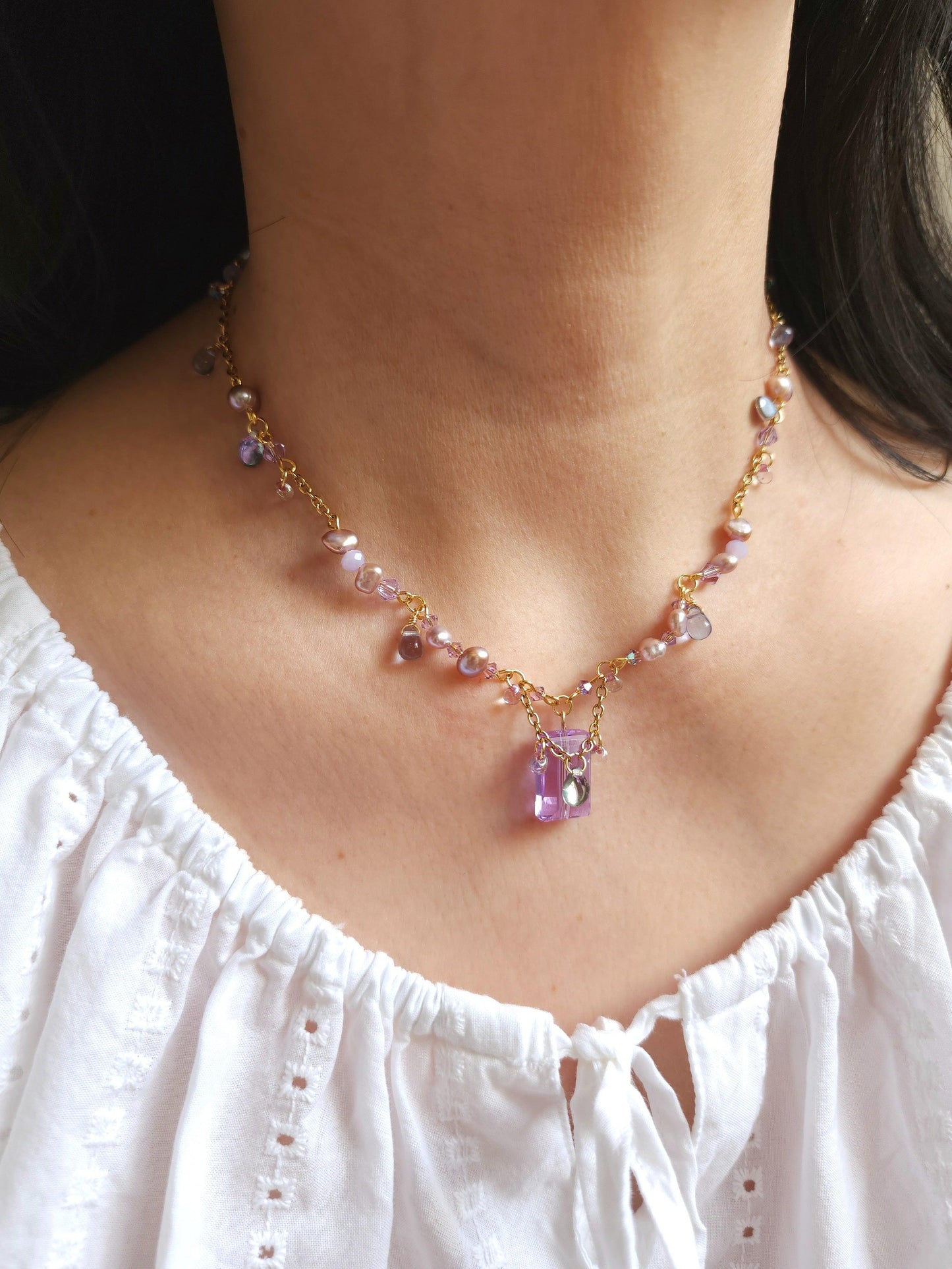 Amethyst Reefs Necklace - By Cocoyu