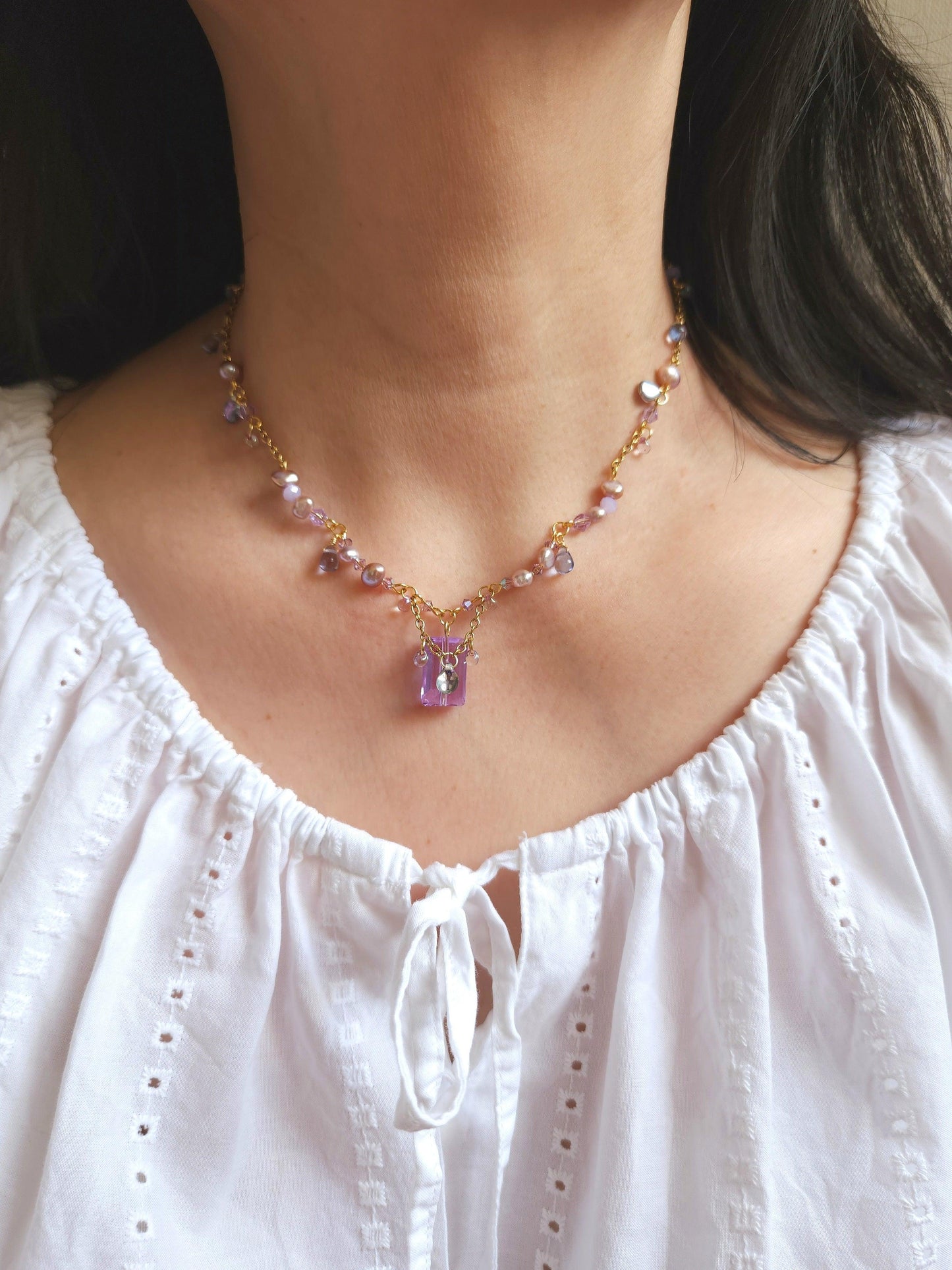 Amethyst Reefs Necklace - By Cocoyu