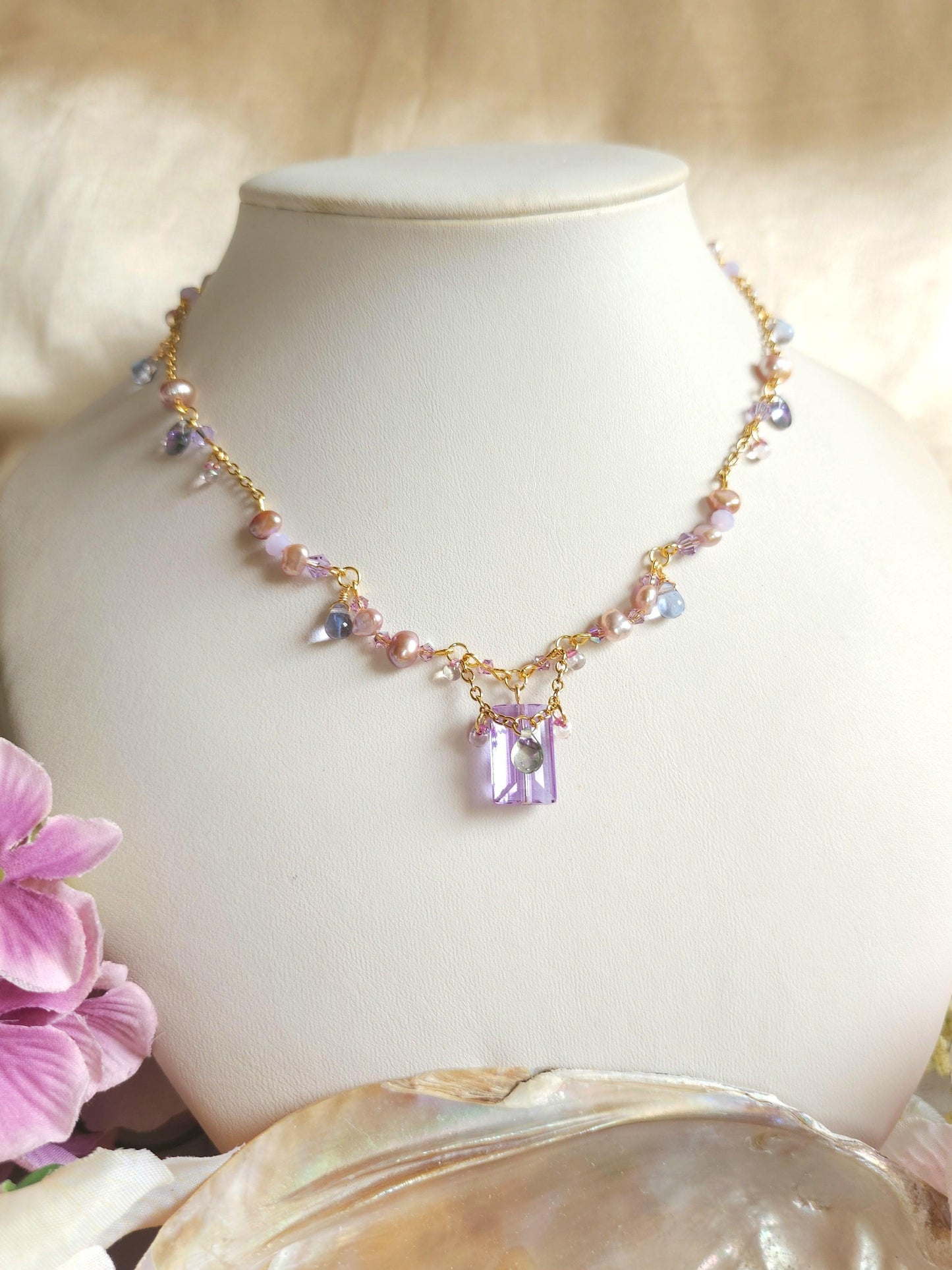 Amethyst Reefs Necklace - By Cocoyu