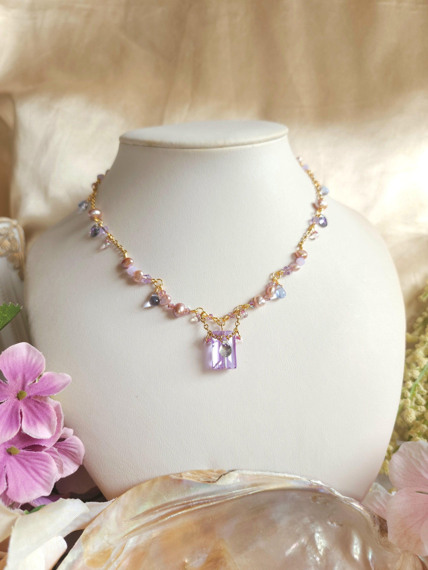 Amethyst Reefs Necklace - By Cocoyu