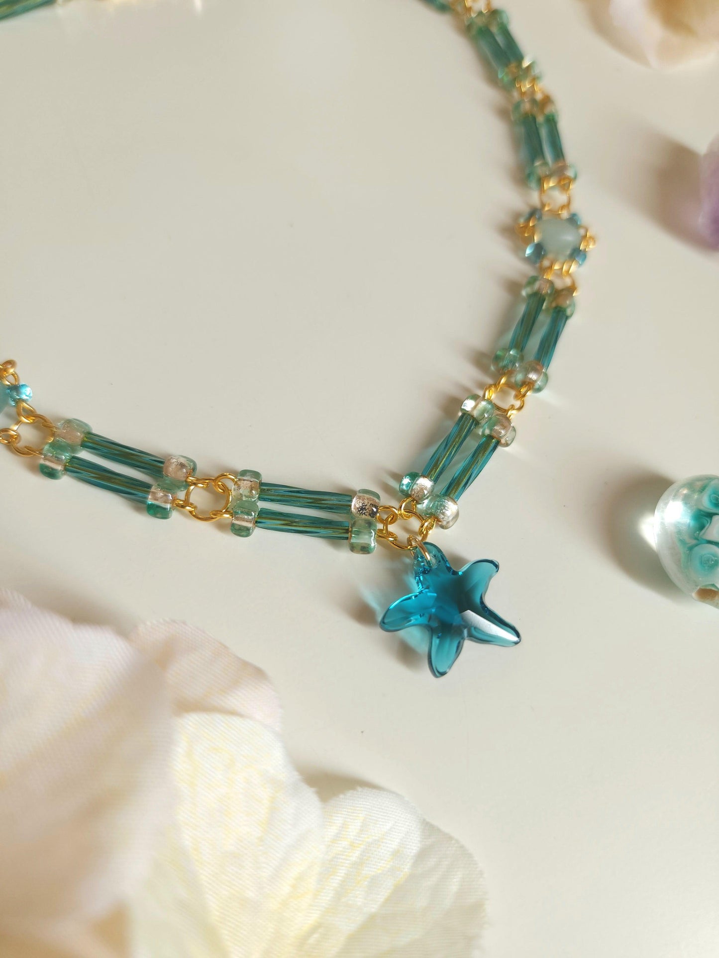 Aqua Star Necklace - By Cocoyu