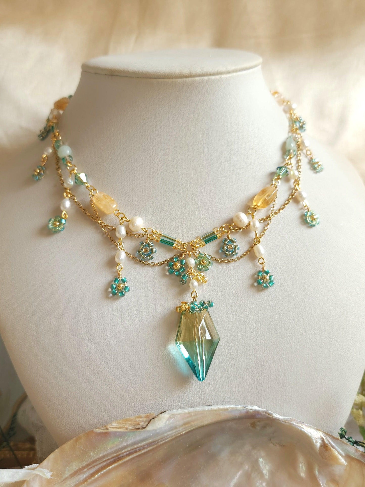 Citrine Ocean Necklace - By Cocoyu