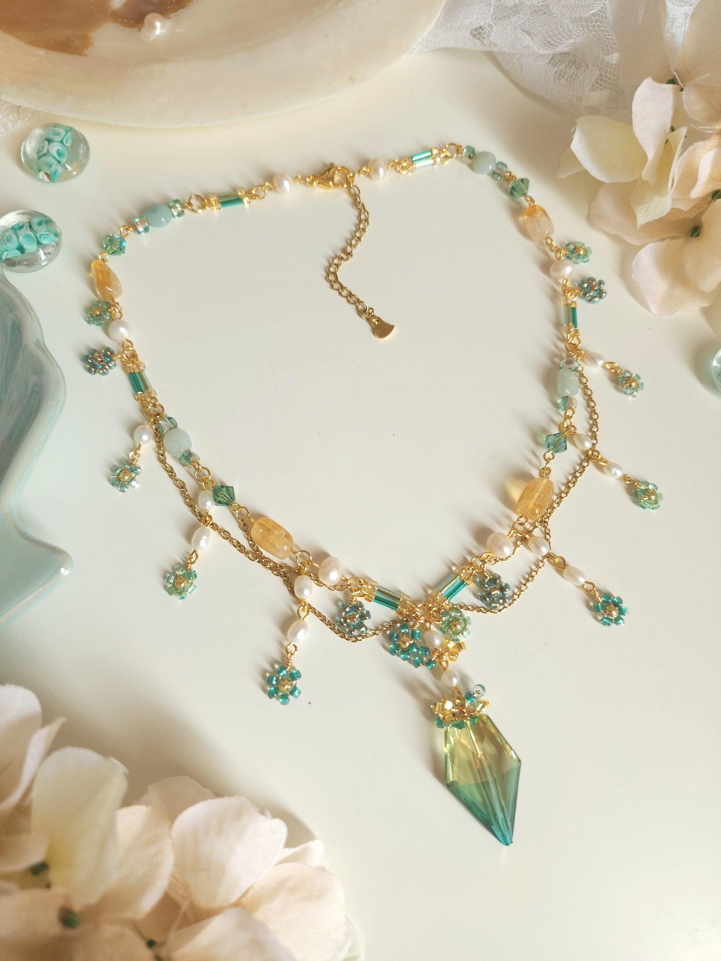 Citrine Ocean Necklace - By Cocoyu