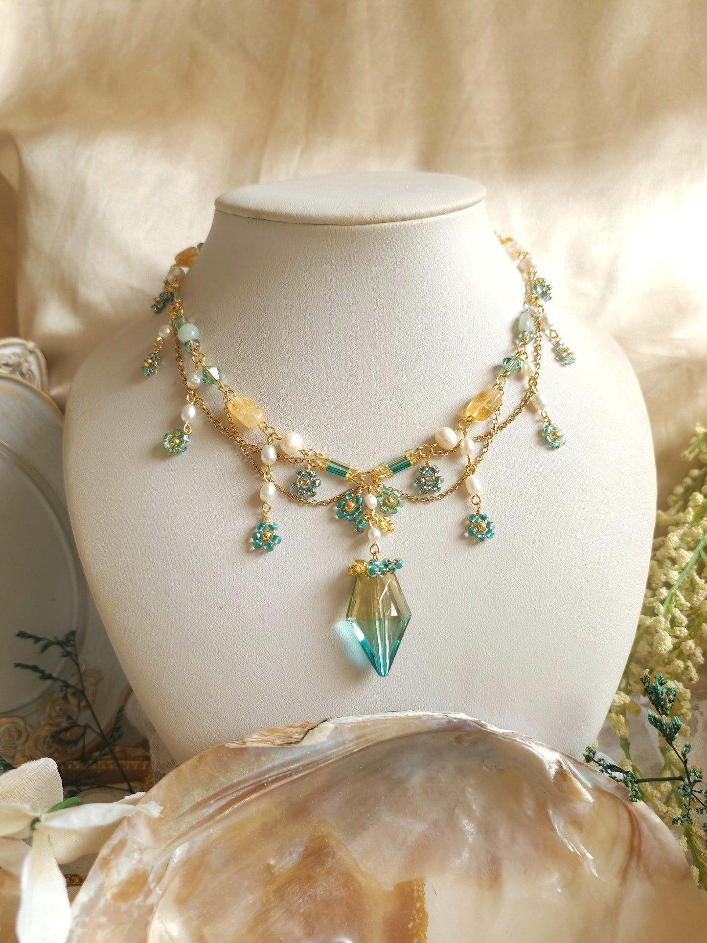 Citrine Ocean Necklace - By Cocoyu