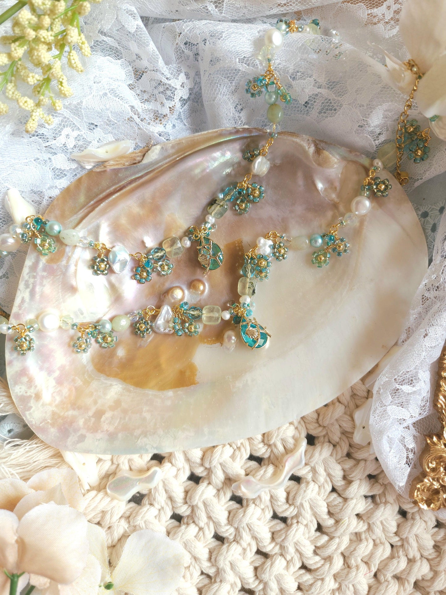 Cyan Paradise Necklace - By Cocoyu