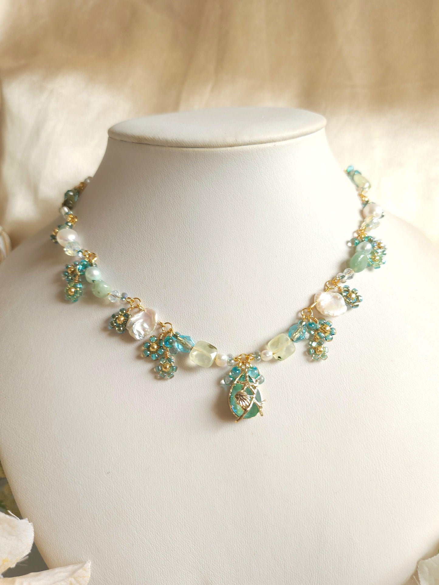 Cyan Paradise Necklace - By Cocoyu