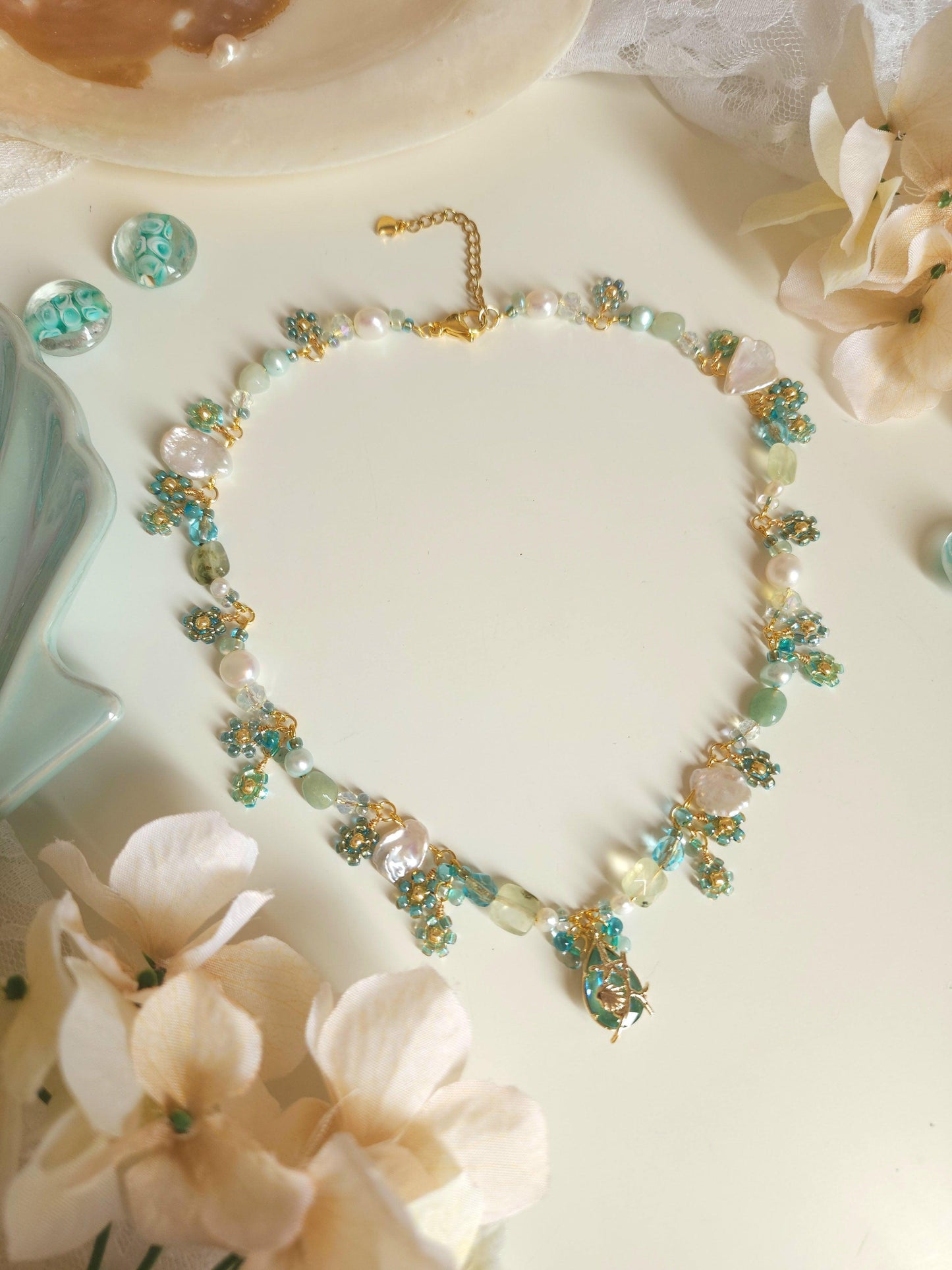Cyan Paradise Necklace - By Cocoyu