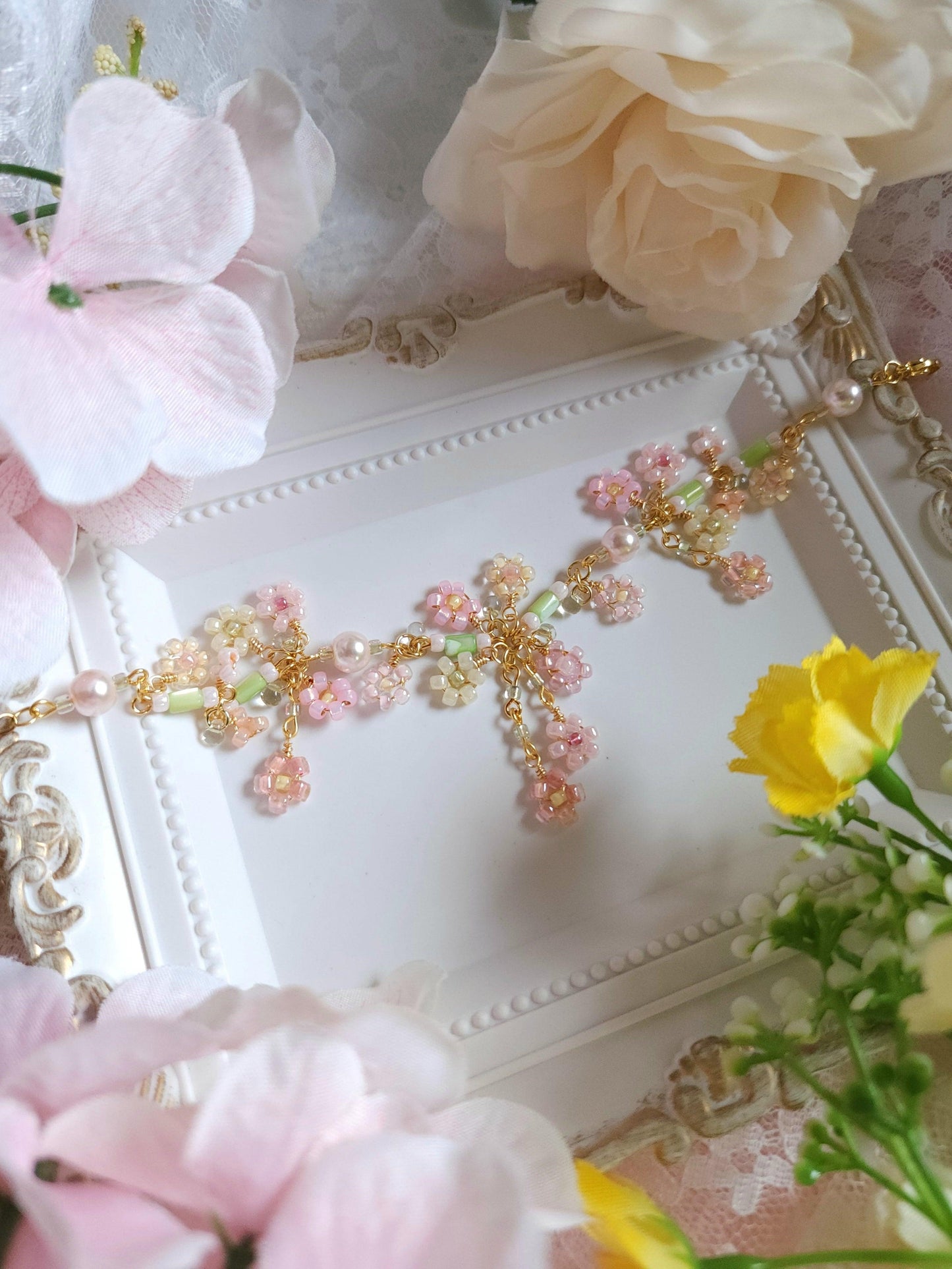 'Gift of Spring' Floral Bouquet Bracelet - By Cocoyu