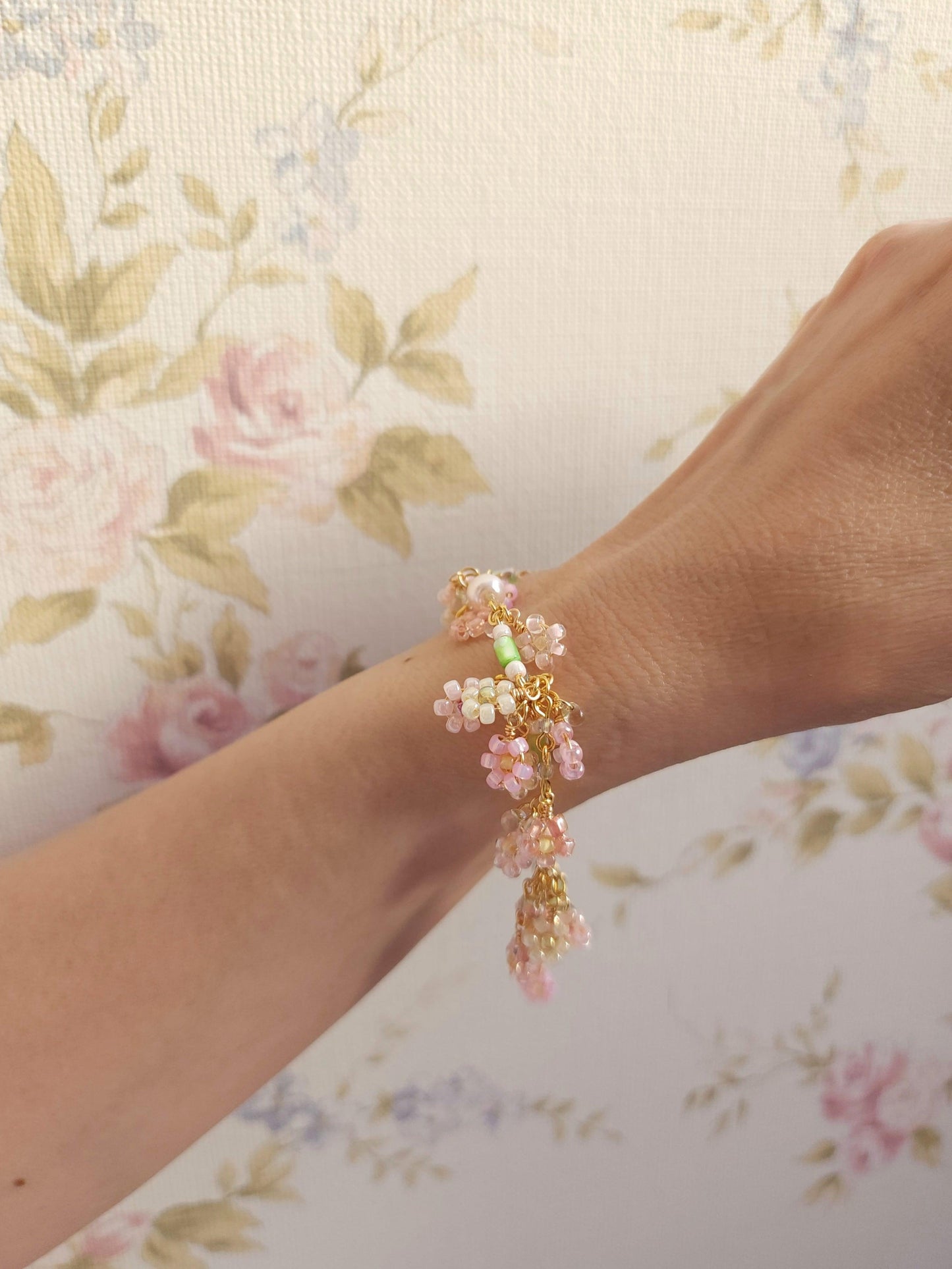 'Gift of Spring' Floral Bouquet Bracelet - By Cocoyu