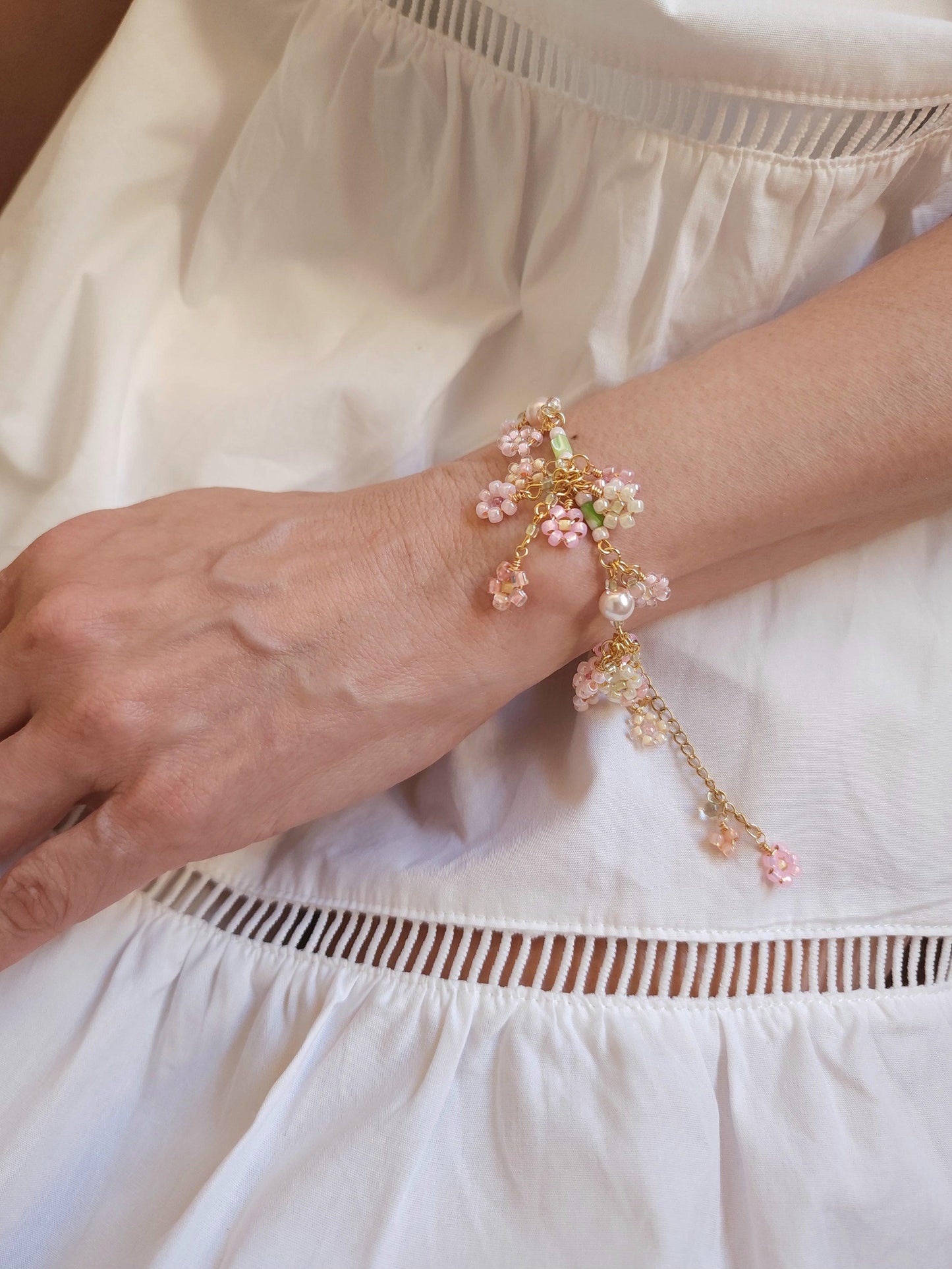 'Gift of Spring' Floral Bouquet Bracelet - By Cocoyu