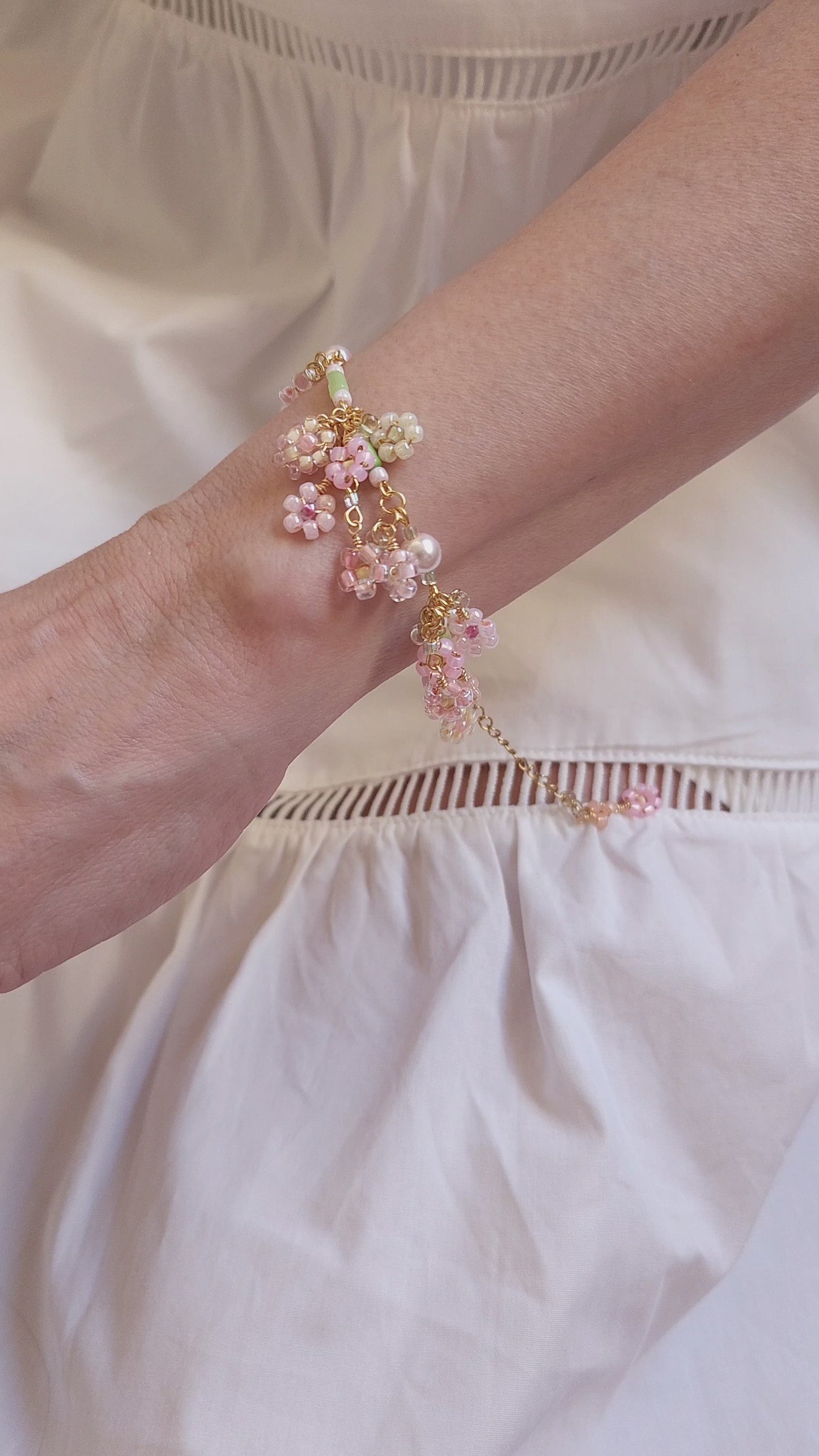 'Gift of Spring' Floral Bouquet Bracelet.