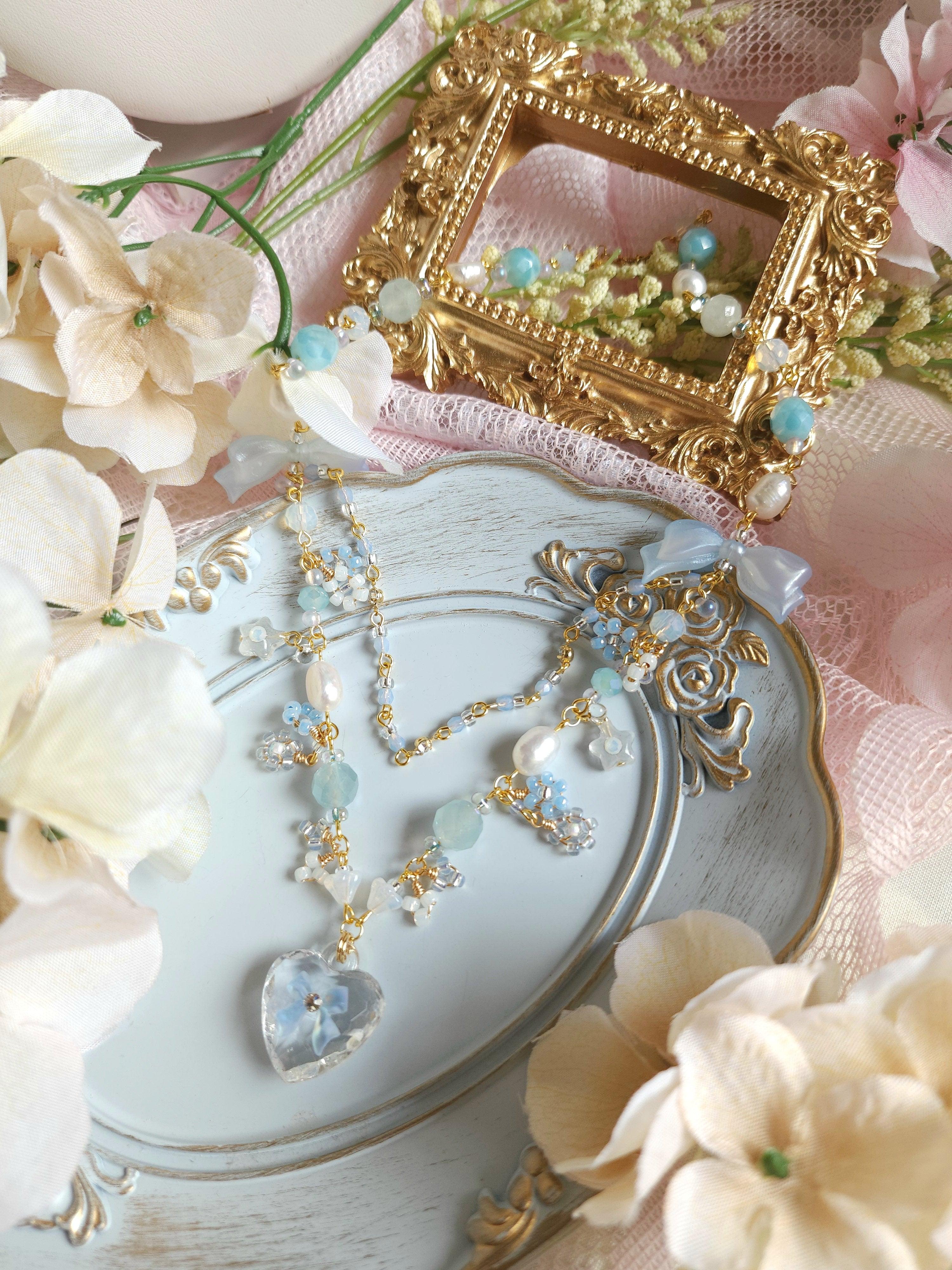Canary Heart Crystal Necklace main image 1