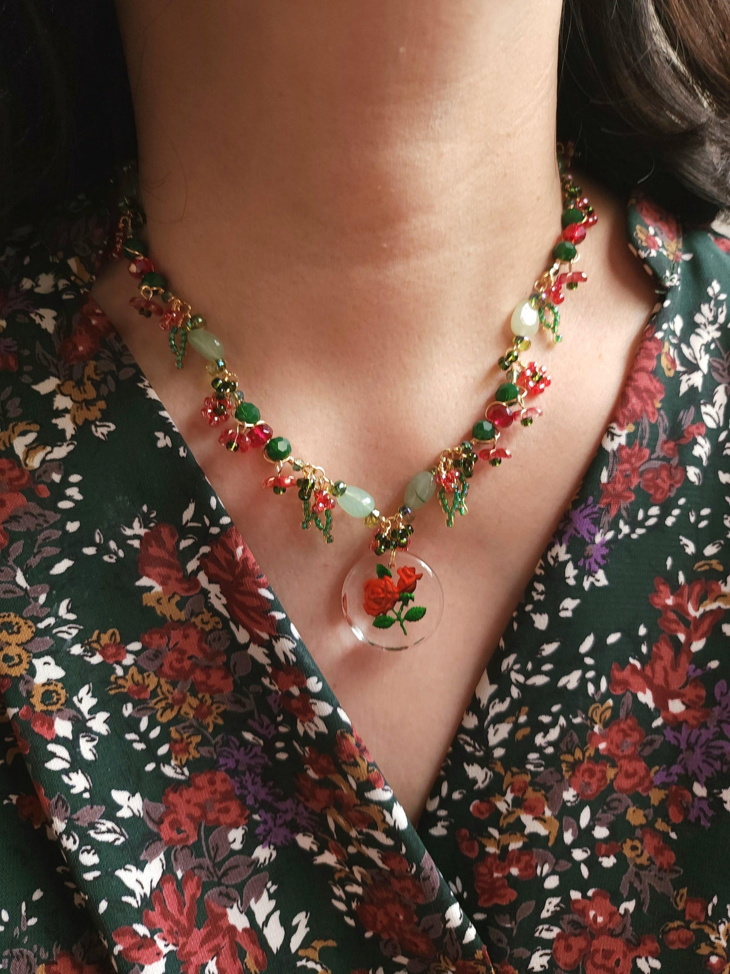Rose in the Dark Necklace - By Cocoyu
