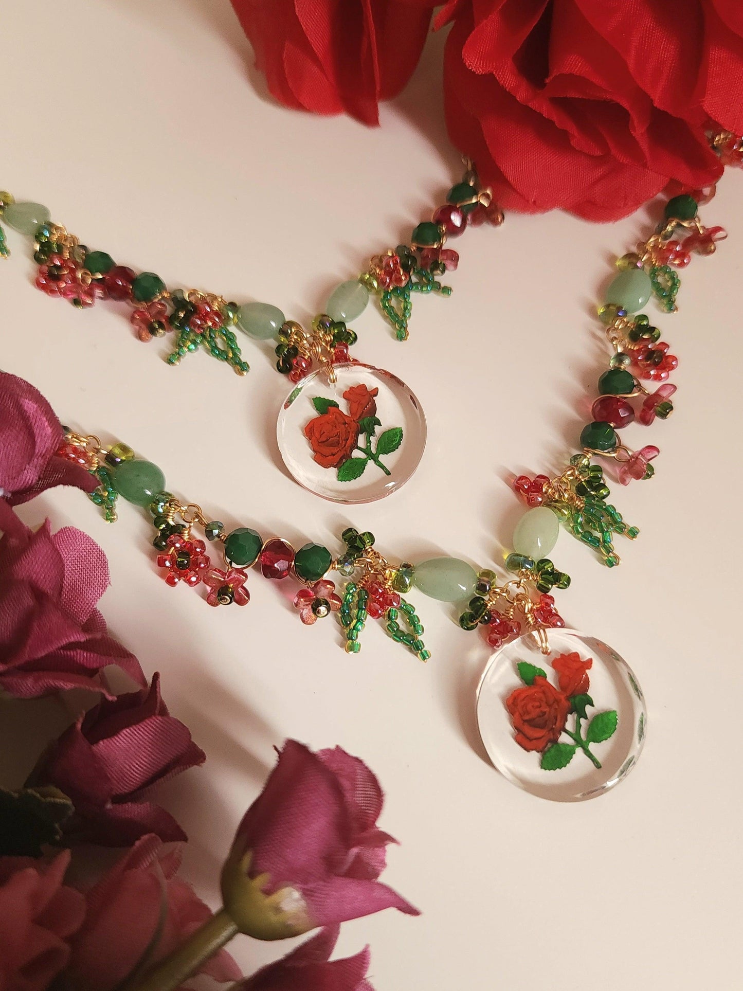 Rose in the Dark Necklace - By Cocoyu
