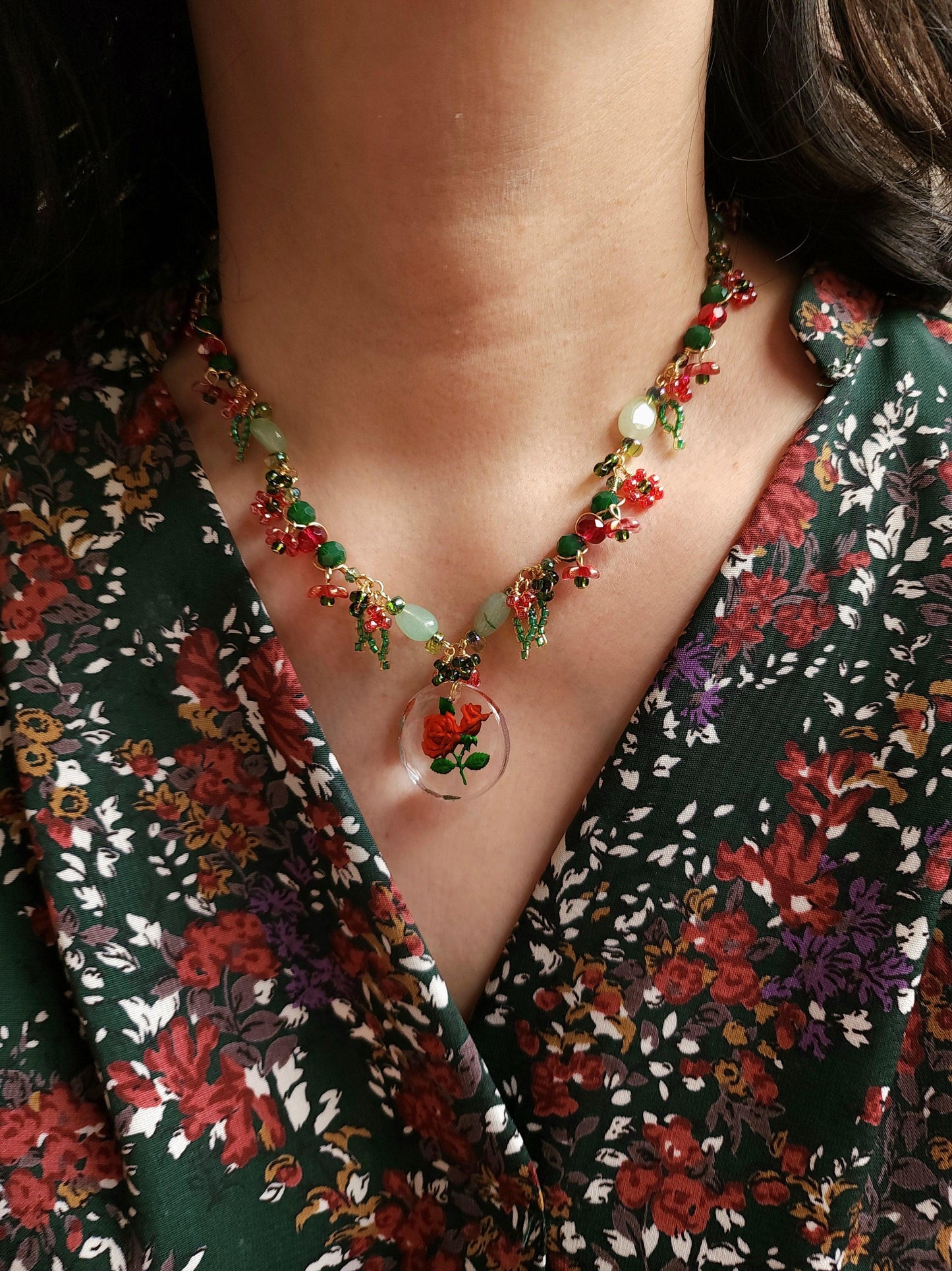 Rose in the Dark Necklace - By Cocoyu