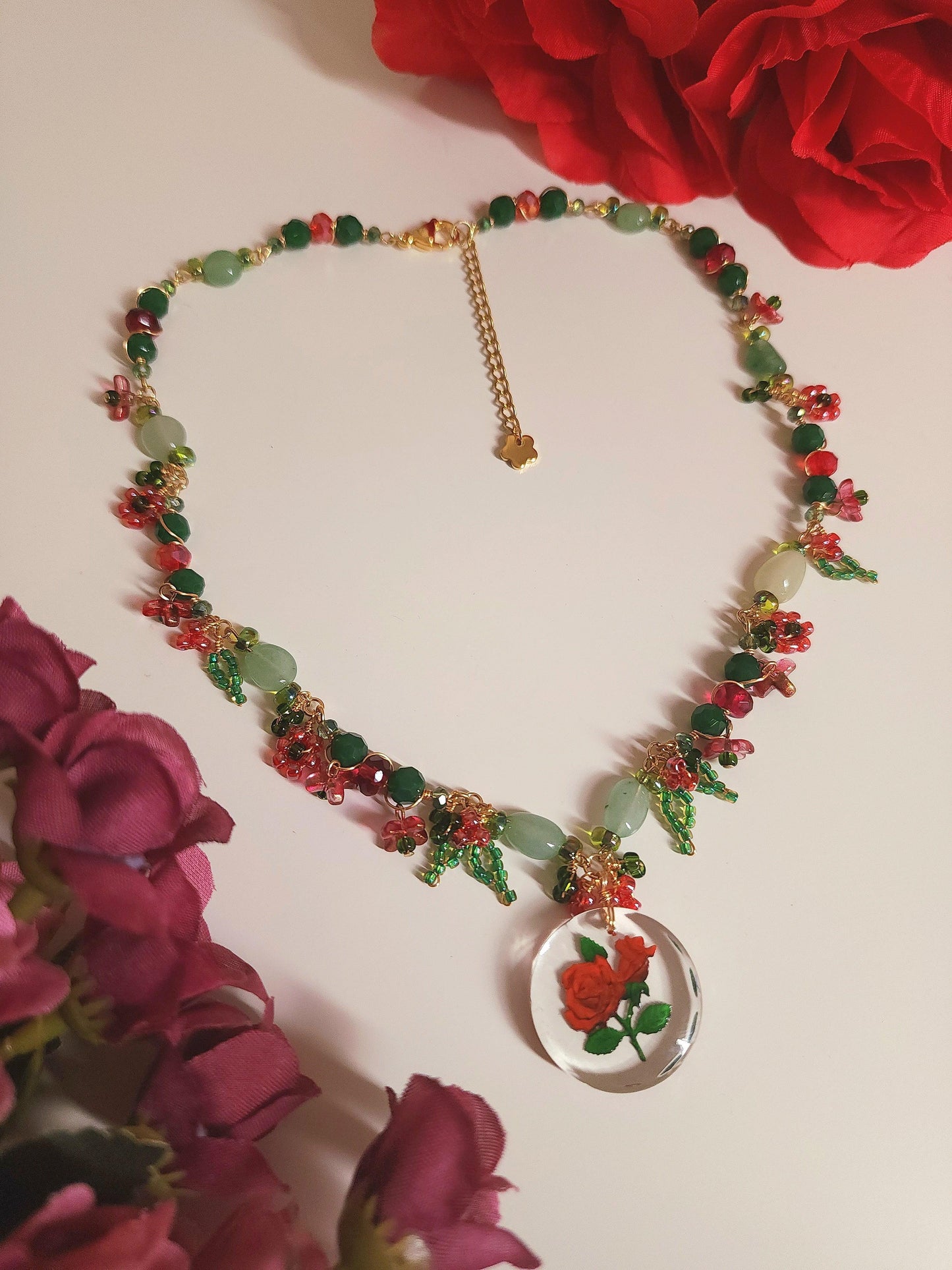 Rose in the Dark Necklace - By Cocoyu