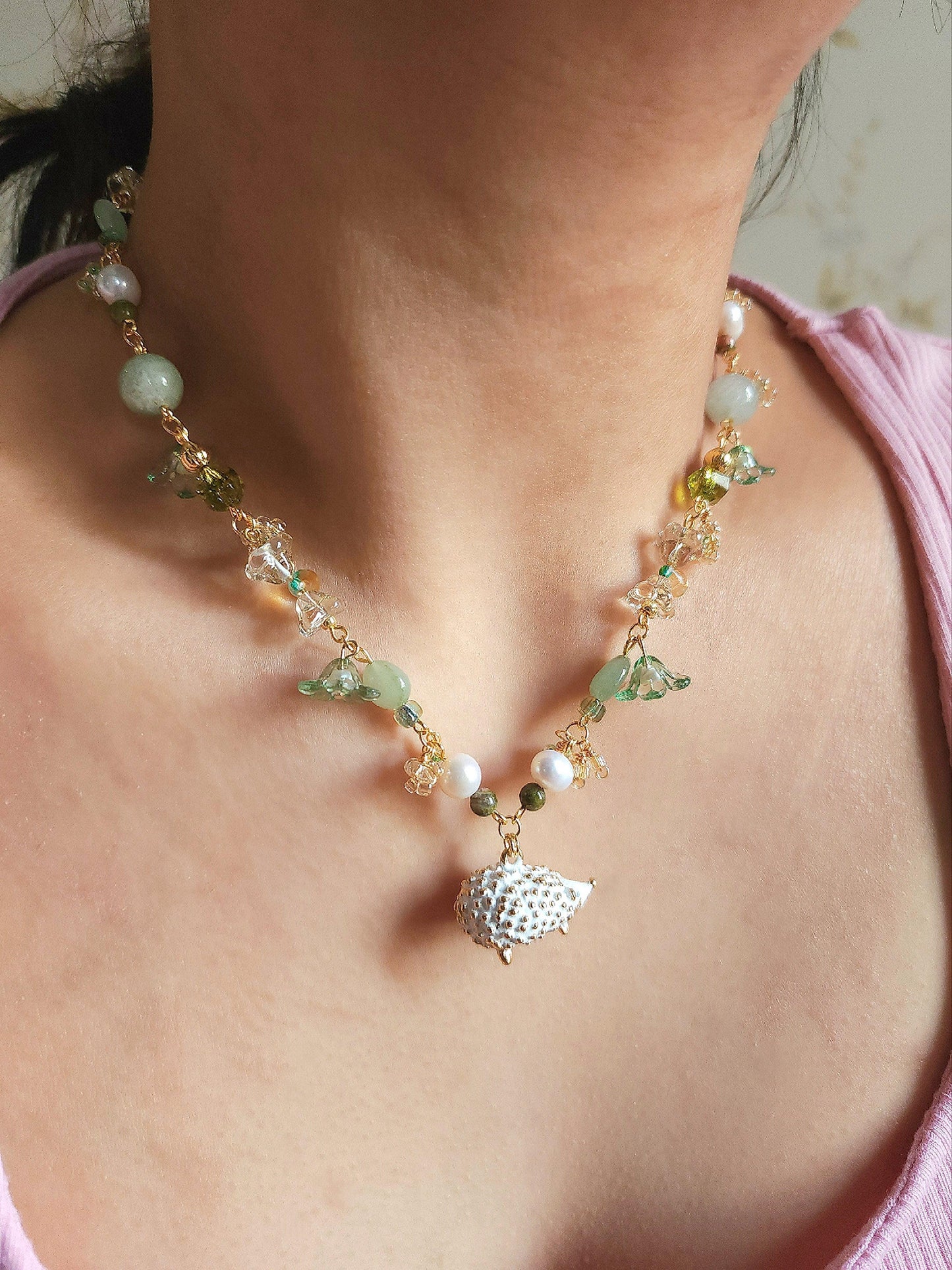 Woodland Hedgehog Necklace - By Cocoyu