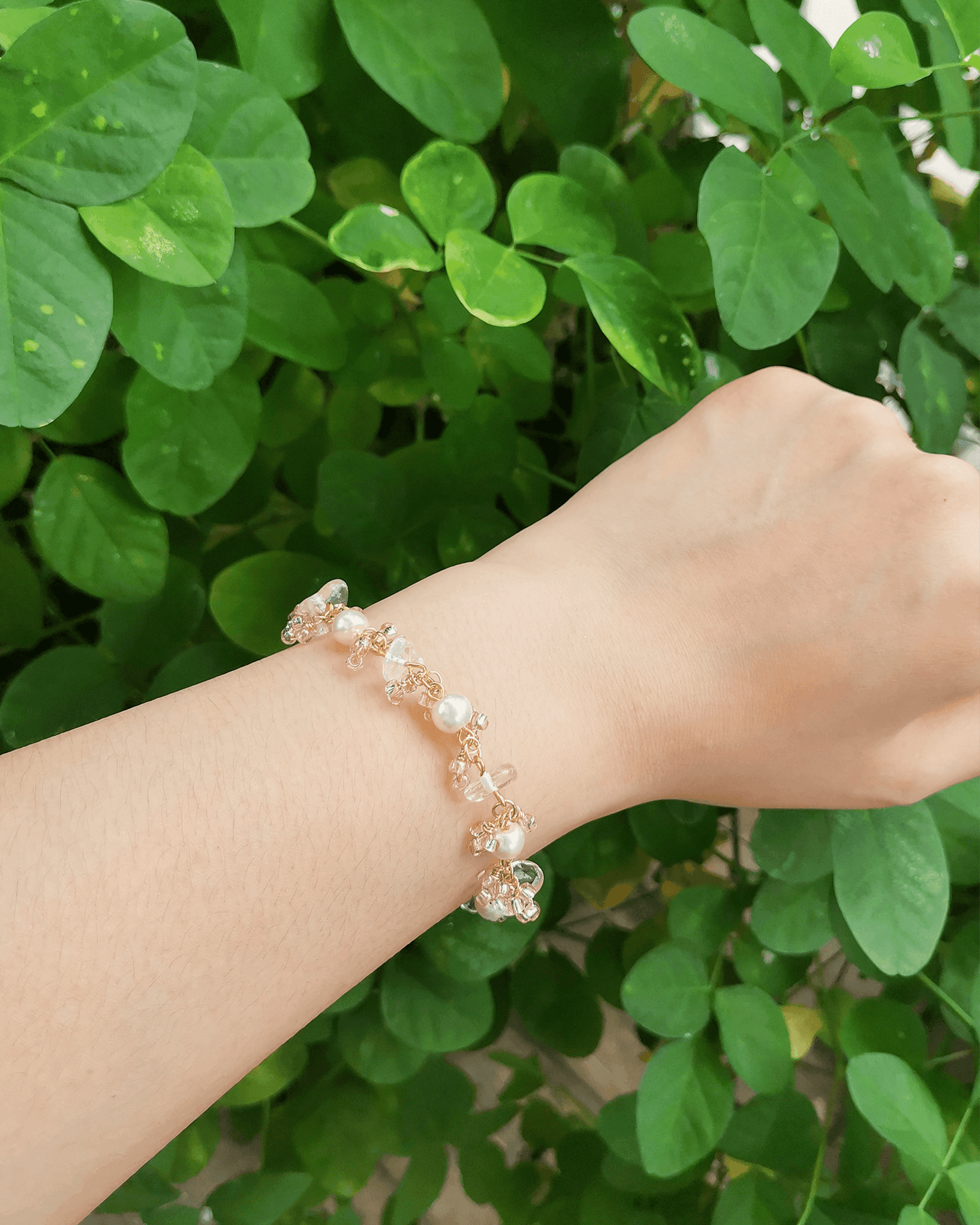 Fairy Pink Flowers Bracelet - By Cocoyu