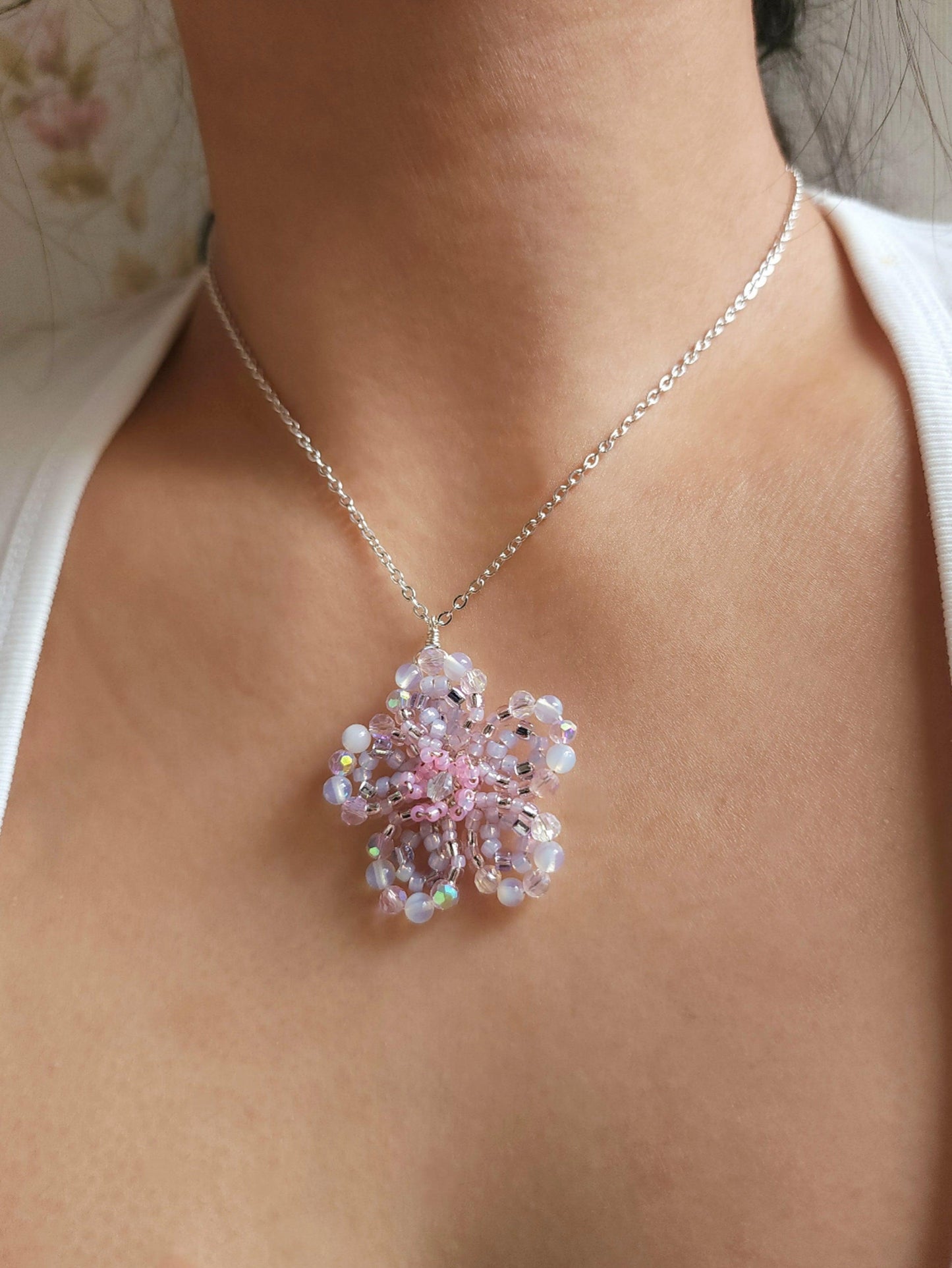 Cotton Candy Blossom Necklace