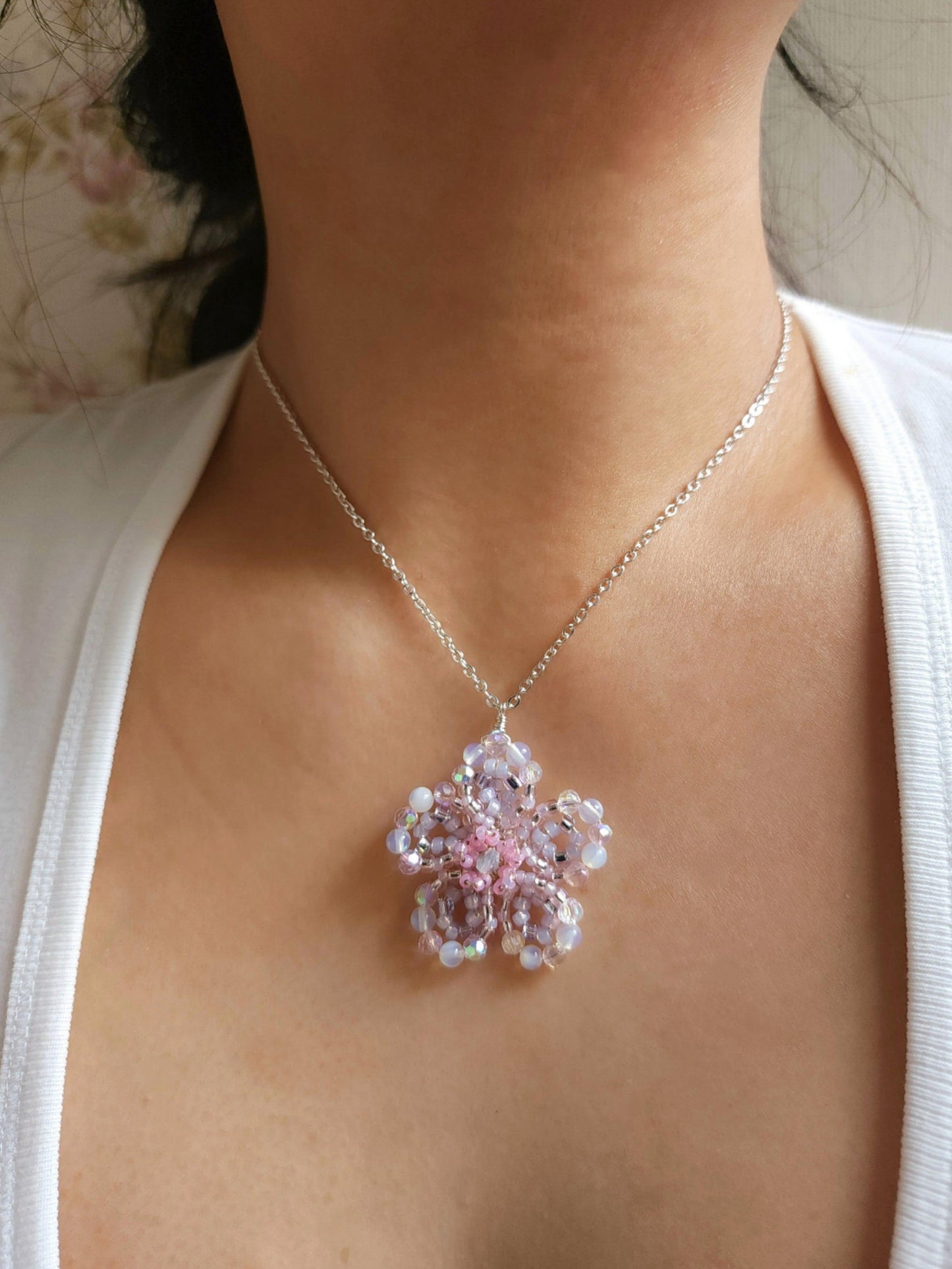 Cotton Candy Blossom Necklace