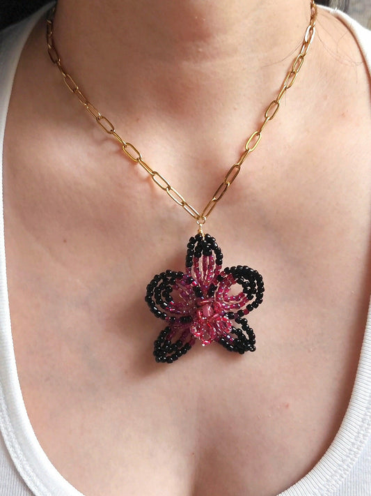 Black Orchid Necklace