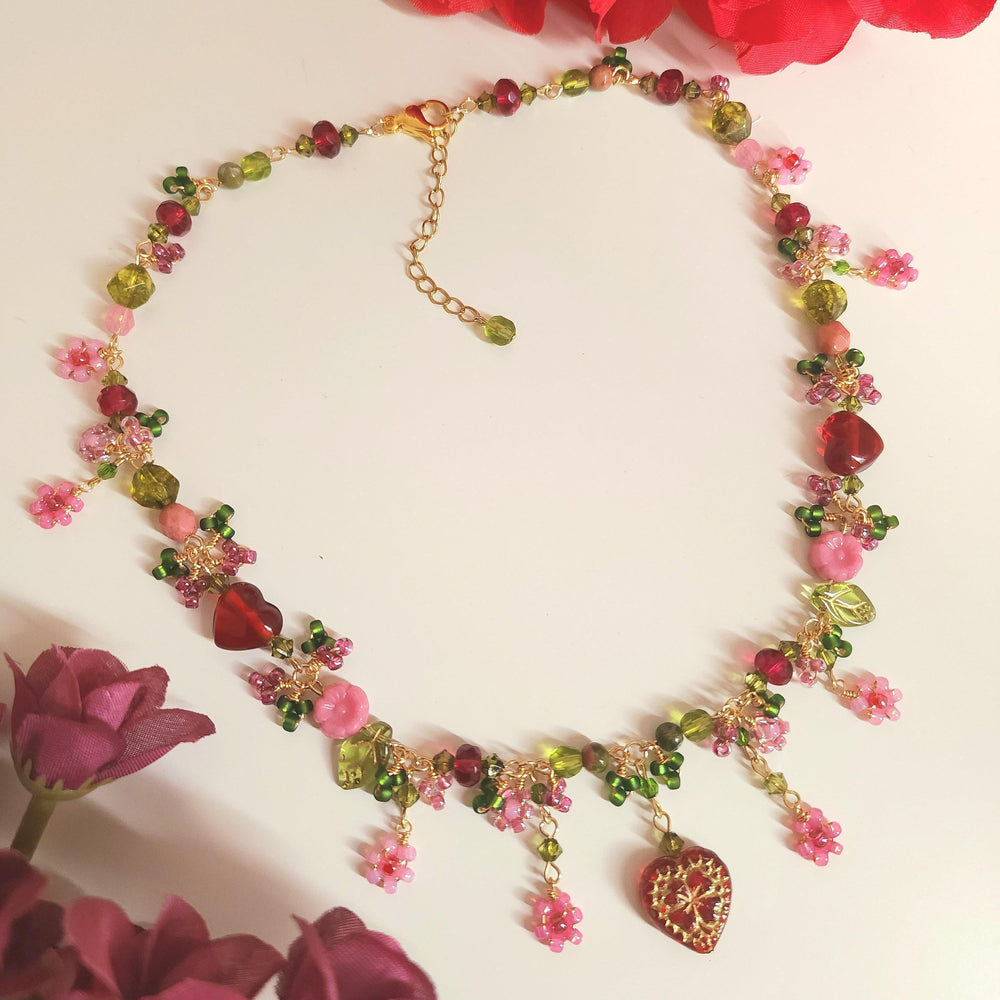 Amaryllis Heart Necklace - By Cocoyu