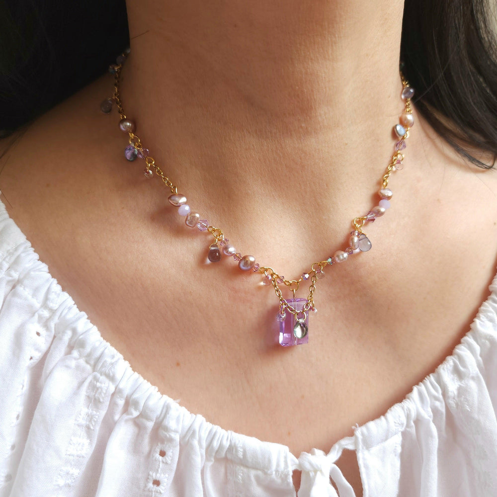 Amethyst Reefs Necklace - By Cocoyu