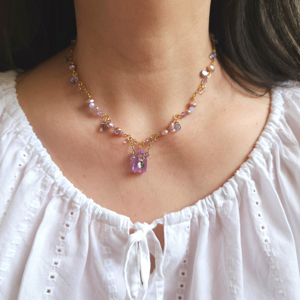 Amethyst Reefs Necklace - By Cocoyu