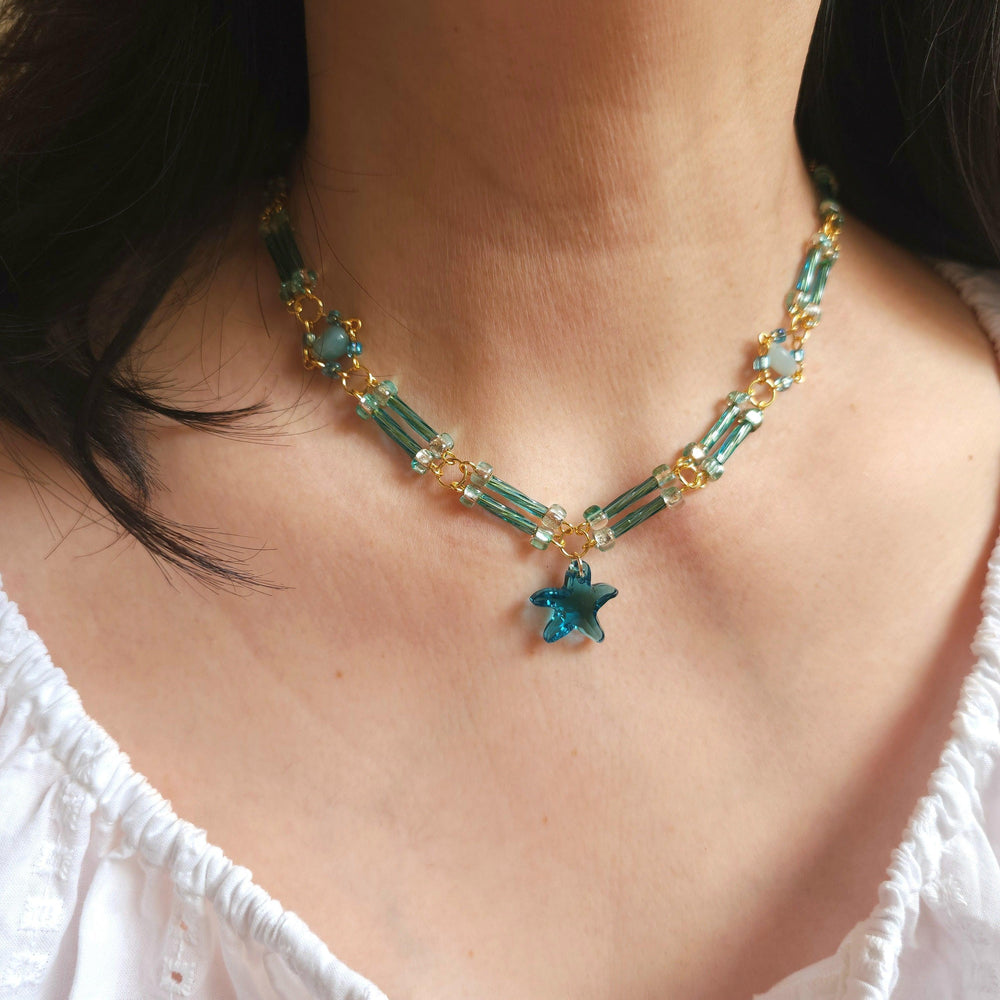 
                  
                    Aqua Star Necklace - By Cocoyu
                  
                