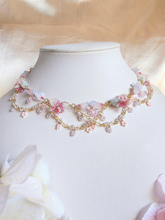 Bergenia at Dusk Necklace - By Cocoyu