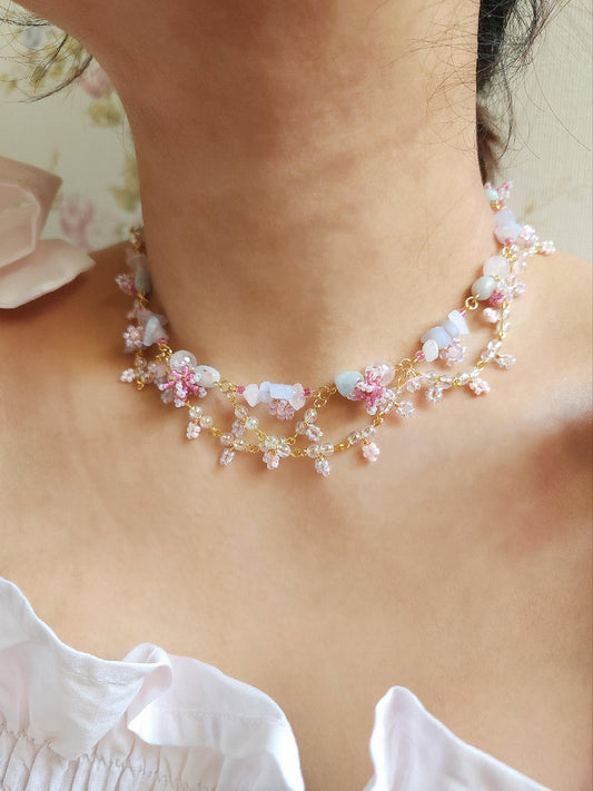Bergenia at Dusk Necklace - By Cocoyu