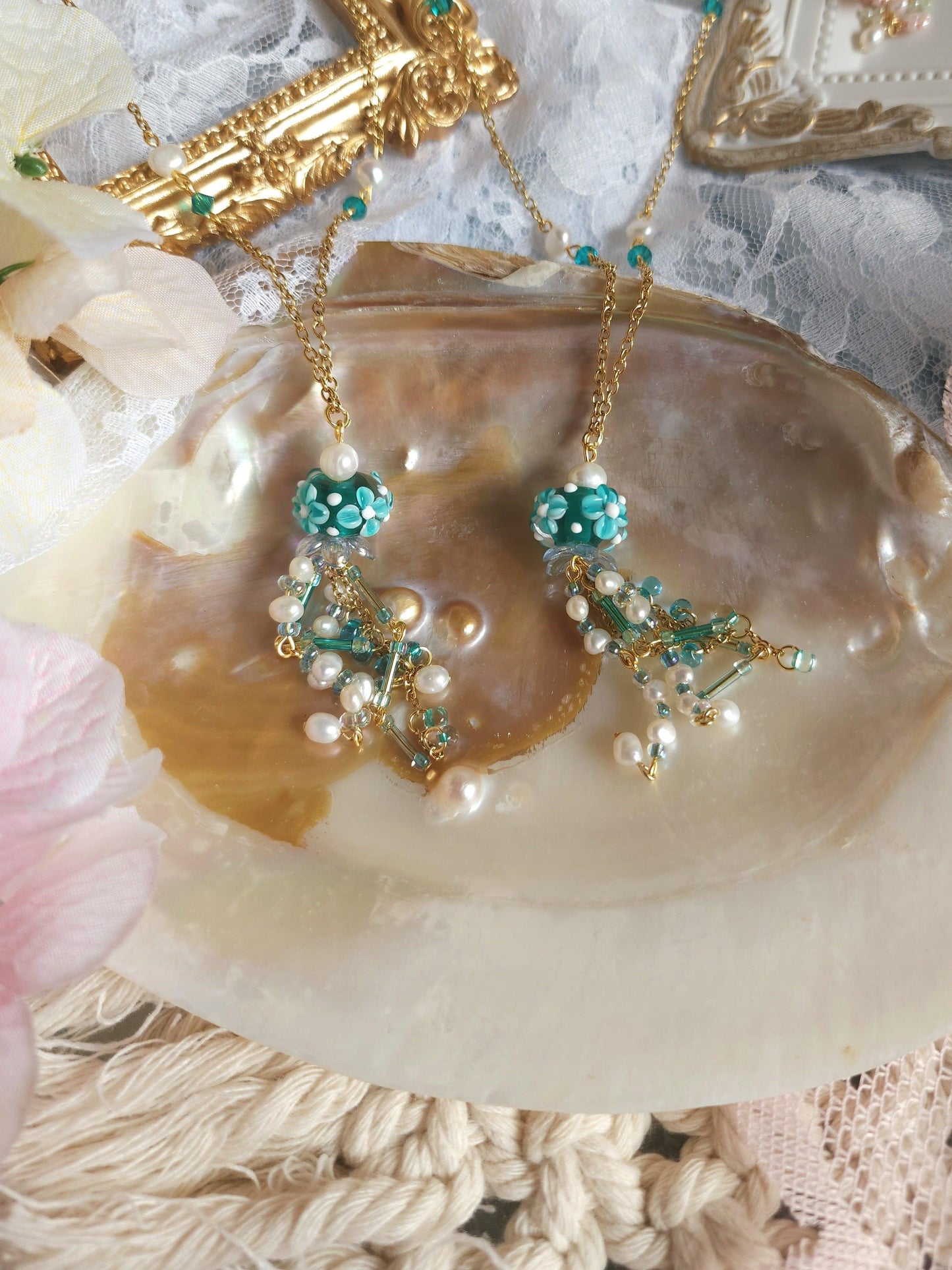 Blue Jellyfish Necklace - By Cocoyu