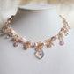 Butterfly in Pink Abelias Necklace - By Cocoyu