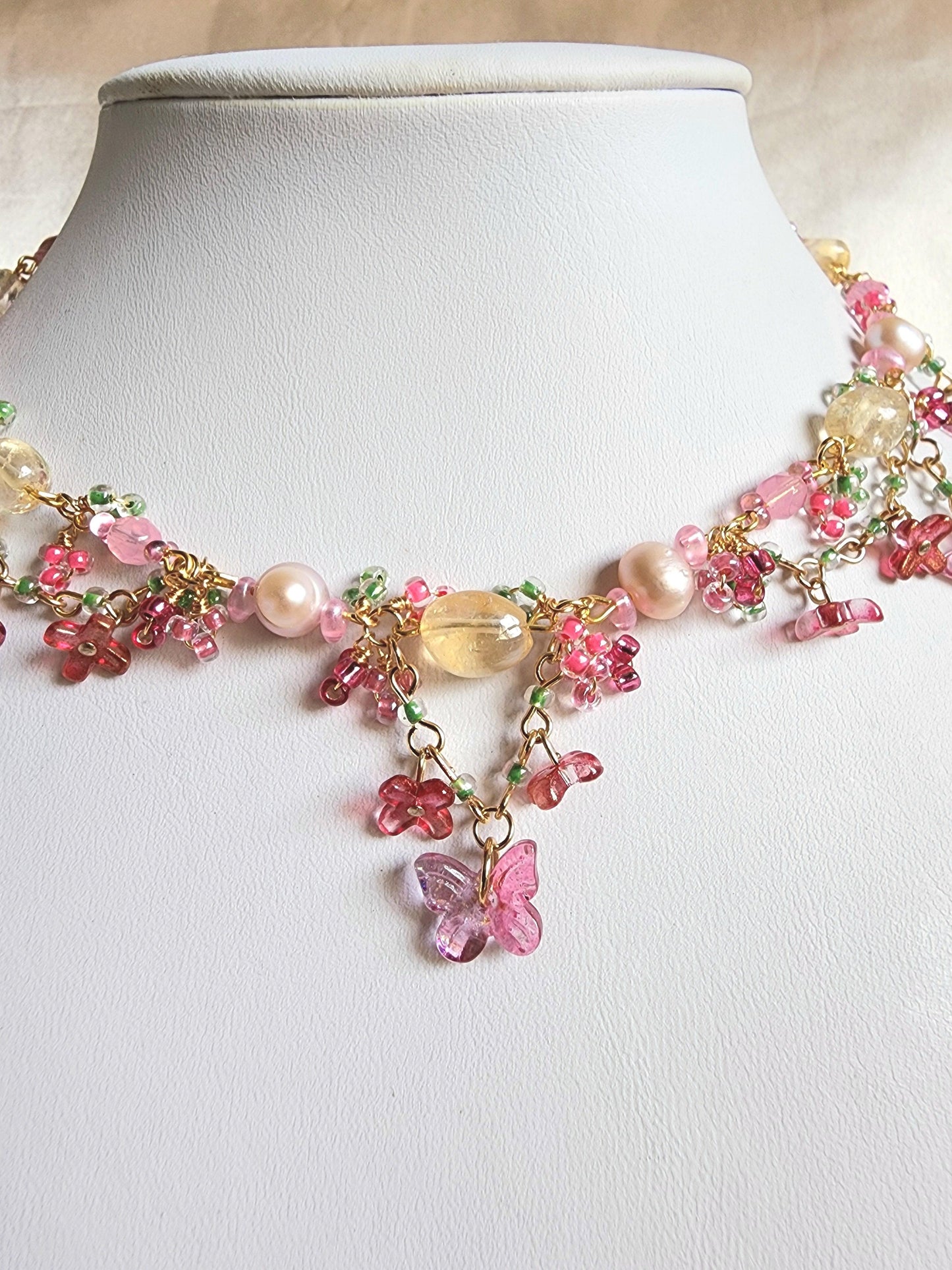 Butterfly Sunset Necklace - By Cocoyu