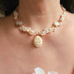 Carved Ivory Rose Necklace - By Cocoyu
