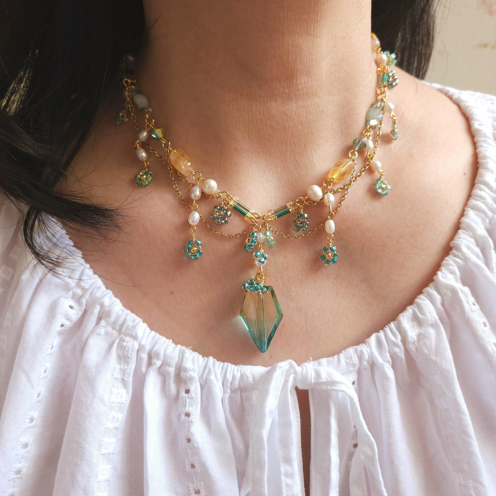 Citrine Ocean Necklace - By Cocoyu