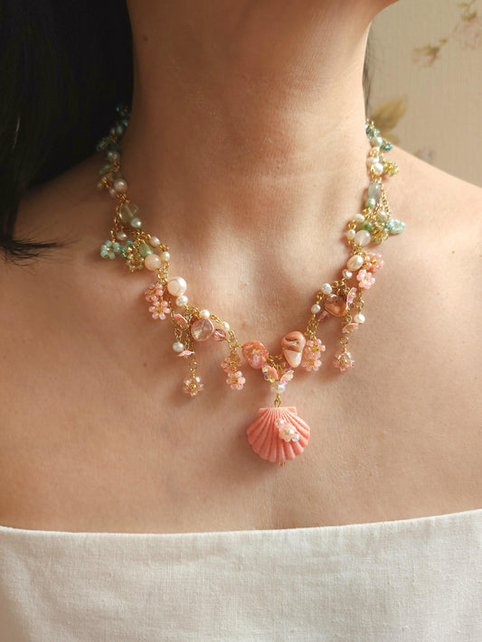 Coral Sunset Necklace - By Cocoyu