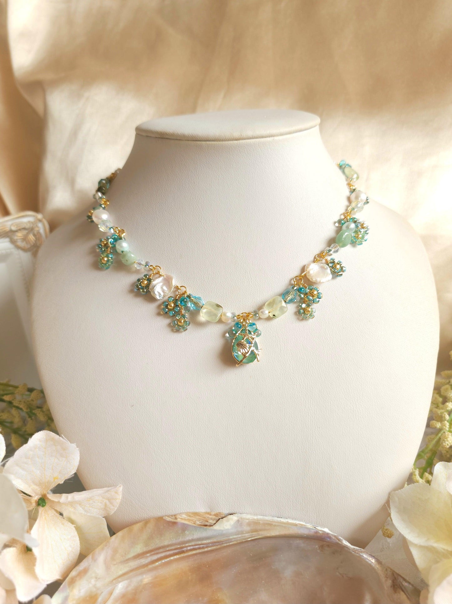 Cyan Paradise Necklace - By Cocoyu