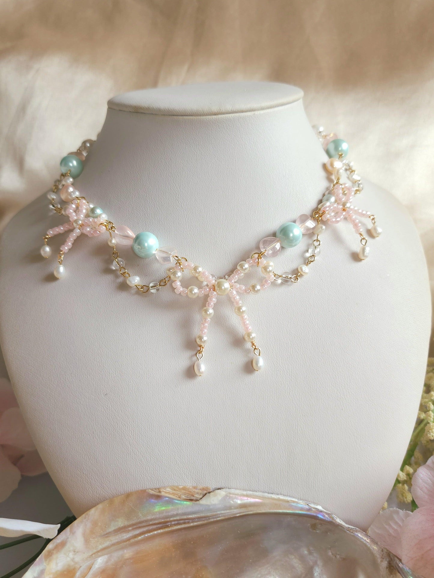 Dreamy Tides Ribbon Necklace - By Cocoyu