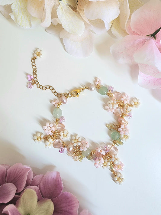 Enchanting Blush Bouquet Bracelet - By Cocoyu