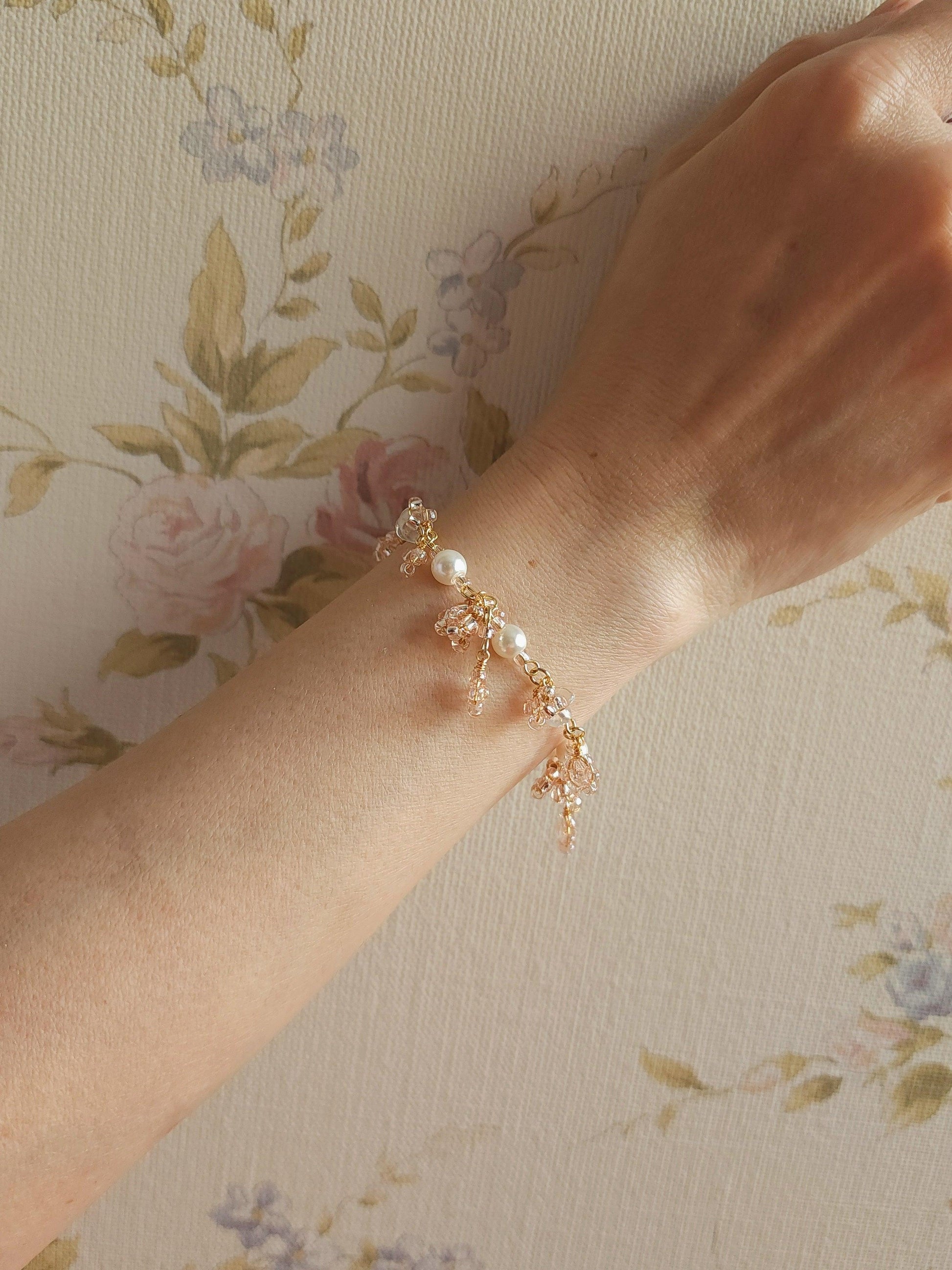 Fairy Pink Blossoms Bracelet - By Cocoyu