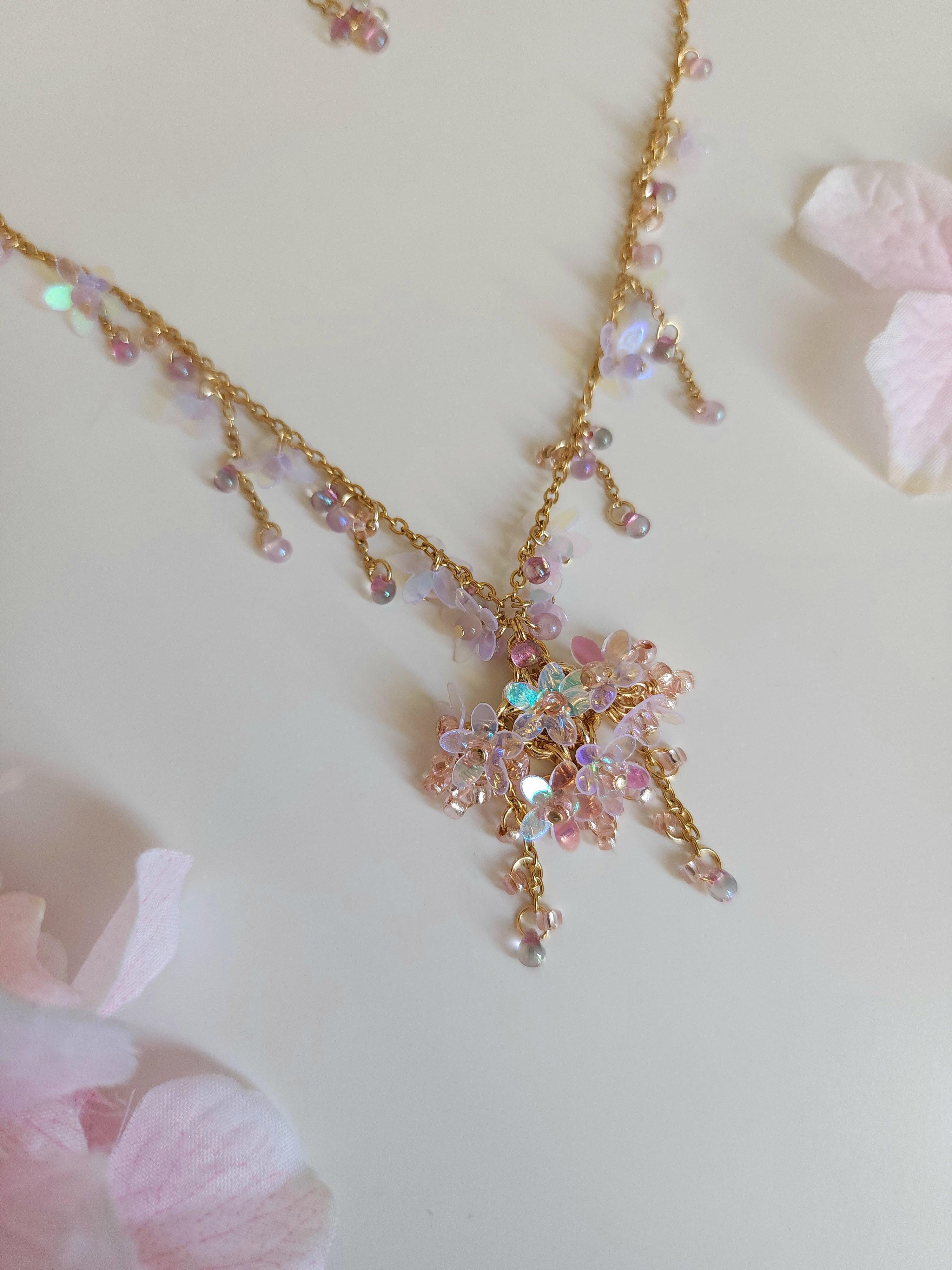 Hotsell Kirks, folly fairy and pink stone Necklace