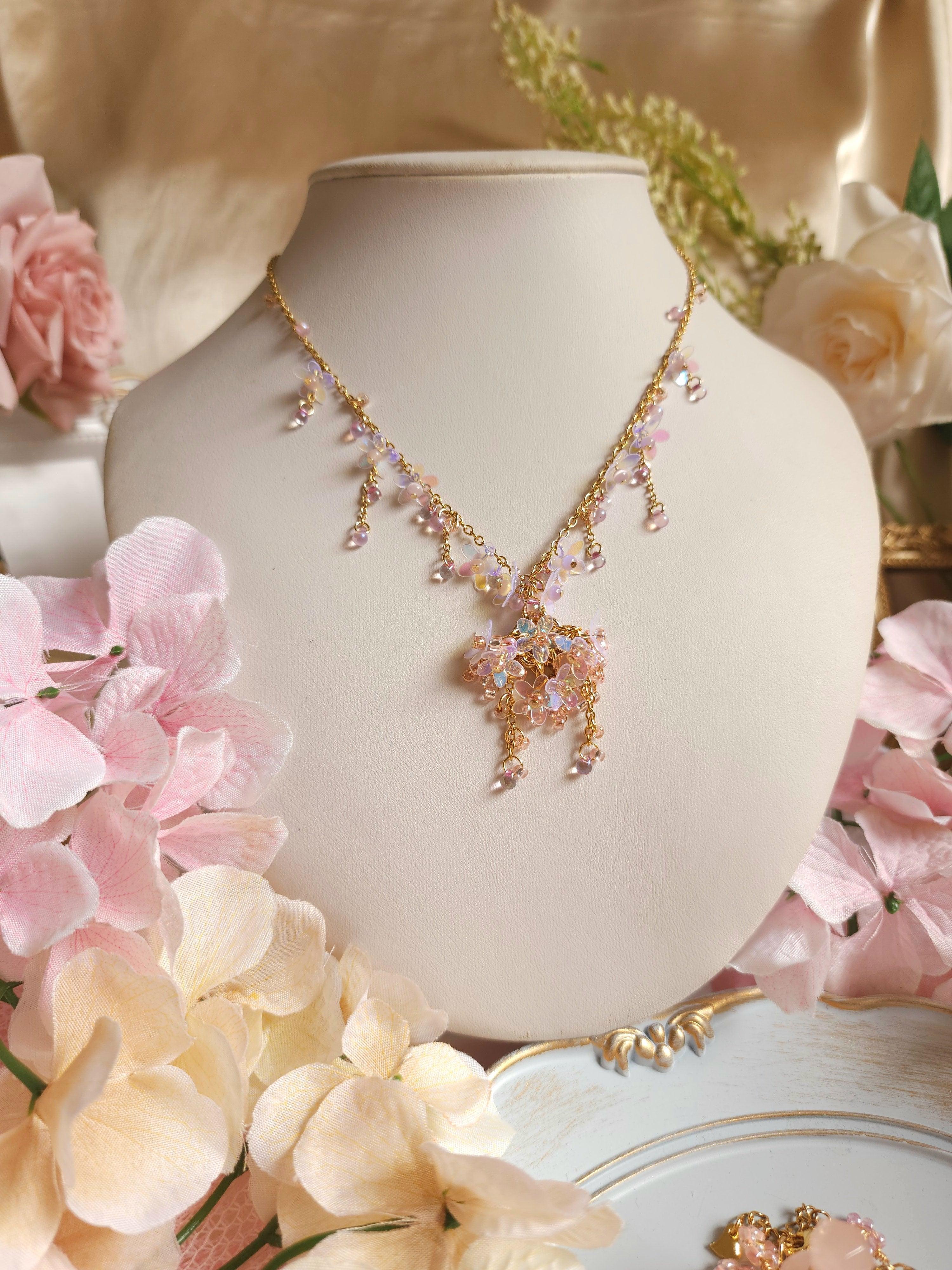 Fairy s Iridescent Flowers Necklace By Cocoyu