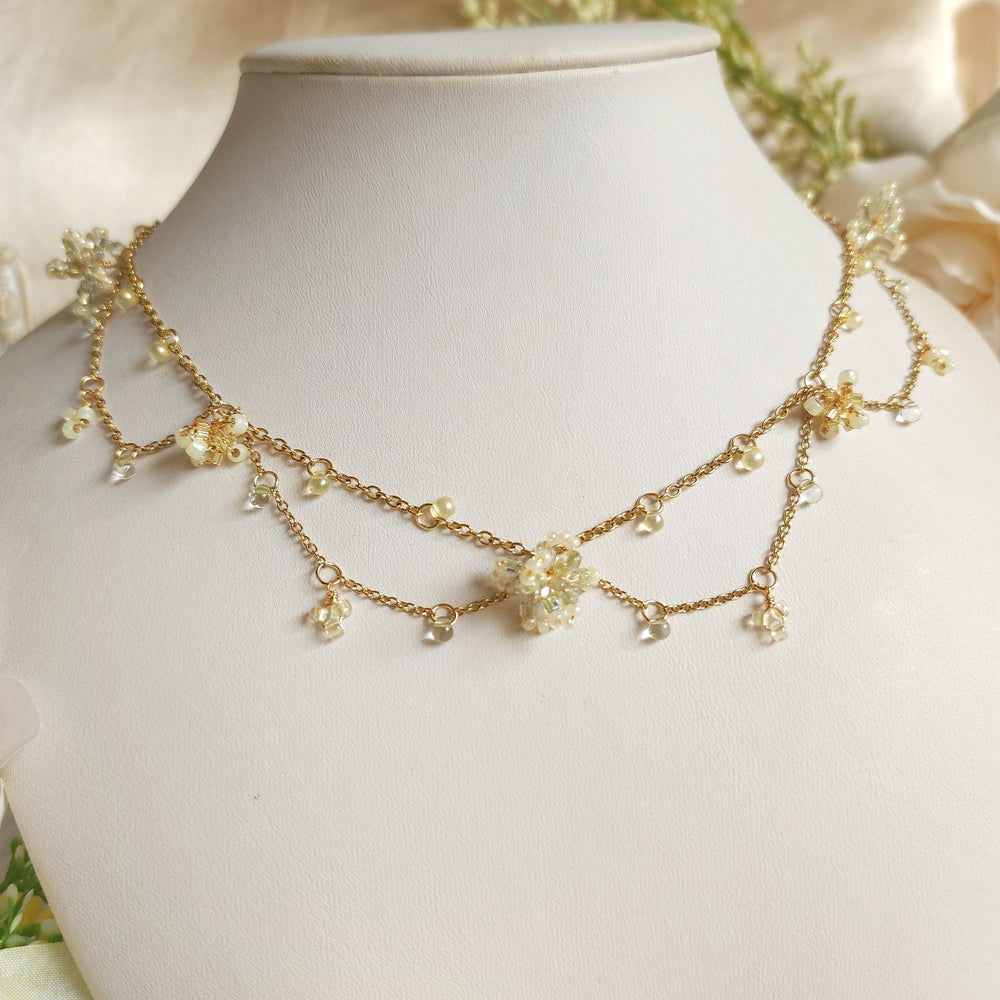 
                  
                    'Frolicking in a Flower Field' Beaded Flower Necklace - By Cocoyu
                  
                