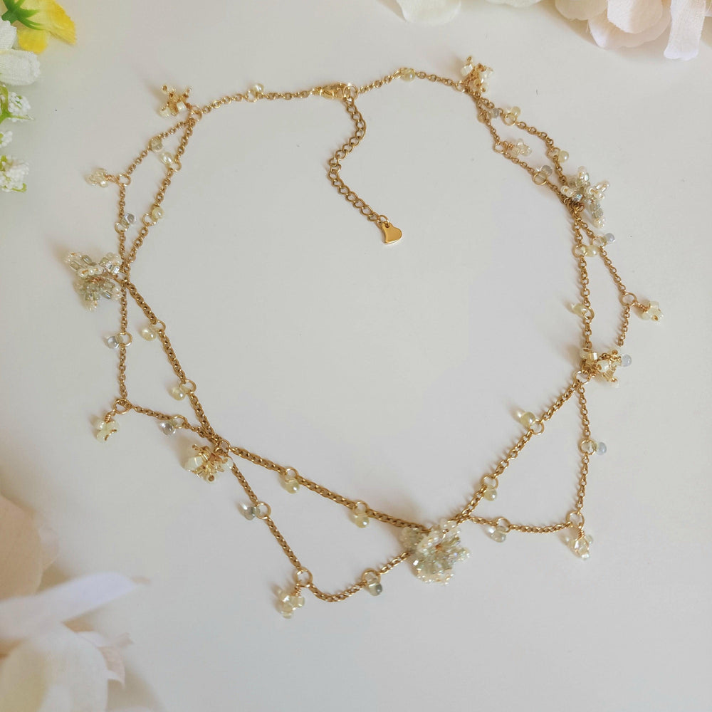 
                  
                    'Frolicking in a Flower Field' Beaded Flower Necklace - By Cocoyu
                  
                