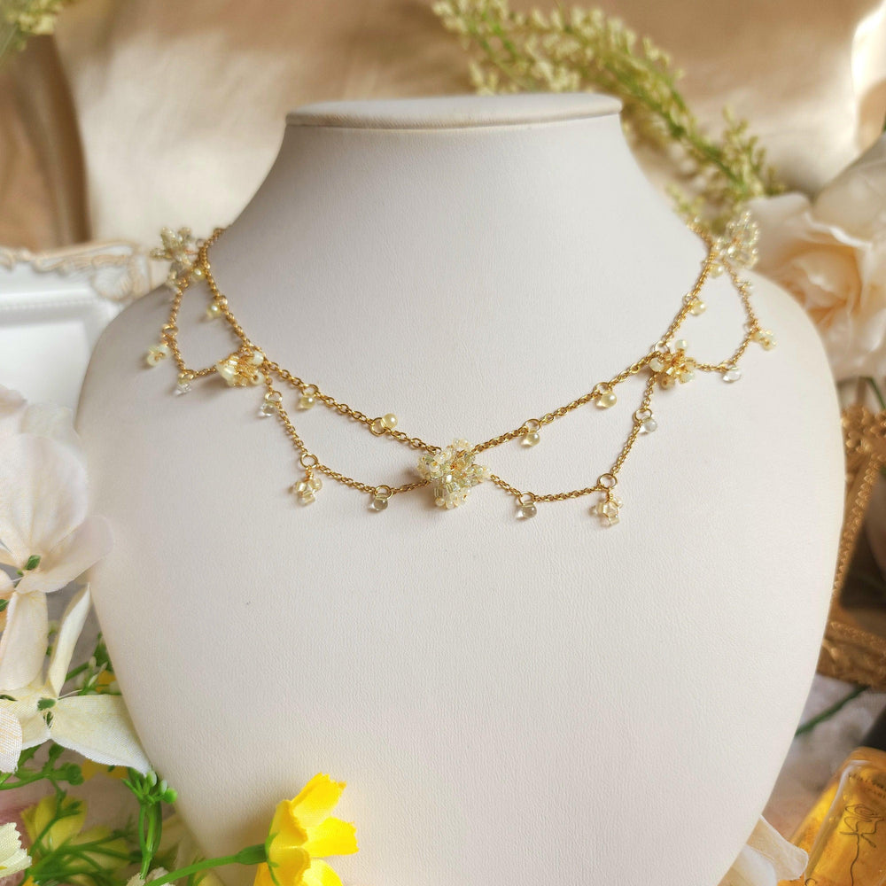 
                  
                    'Frolicking in a Flower Field' Beaded Flower Necklace - By Cocoyu
                  
                