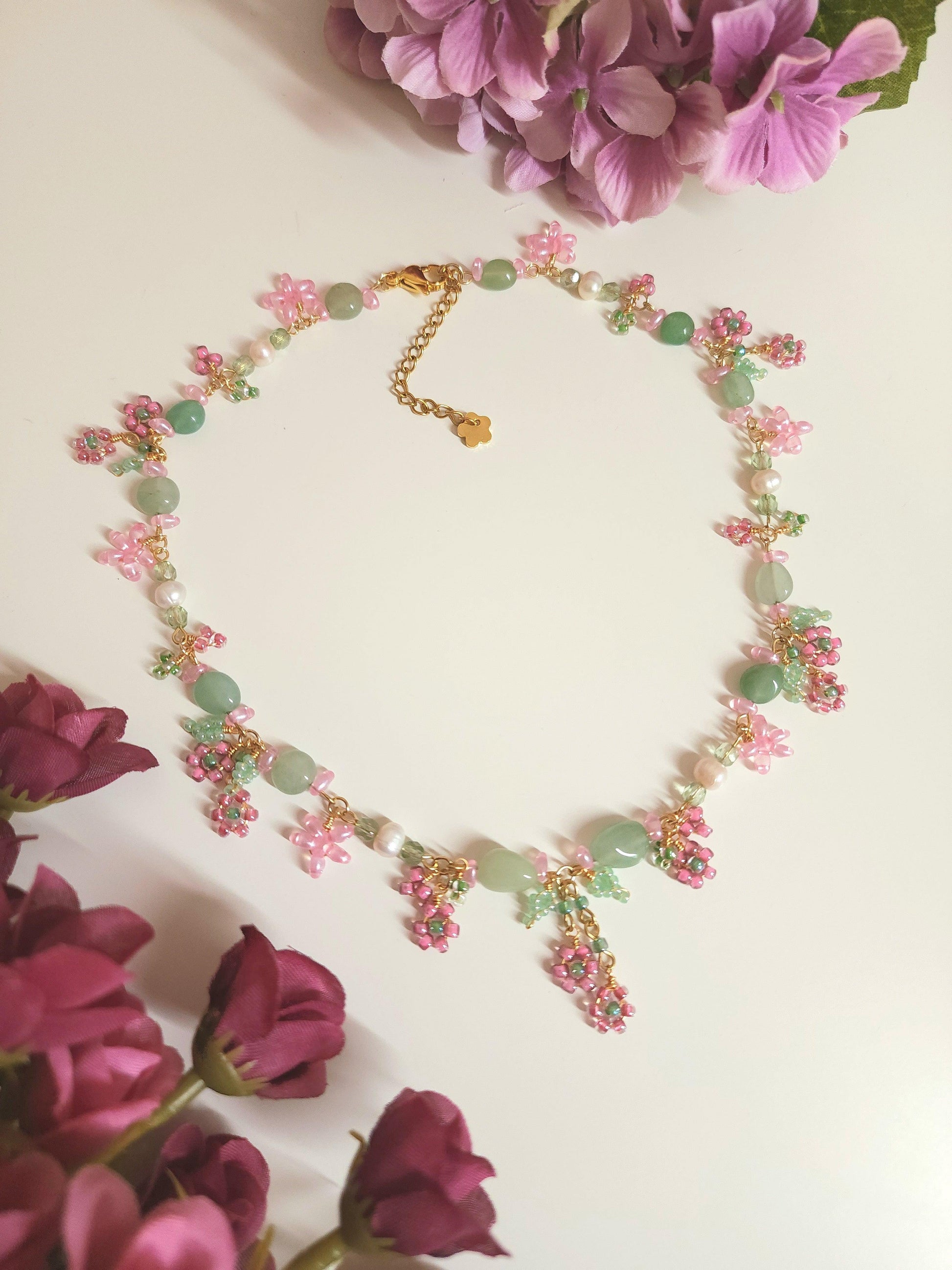 Garden Azaleas Necklace - By Cocoyu
