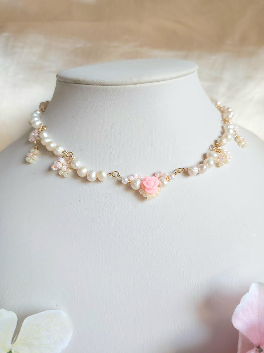 Gentle Rose Necklace - By Cocoyu