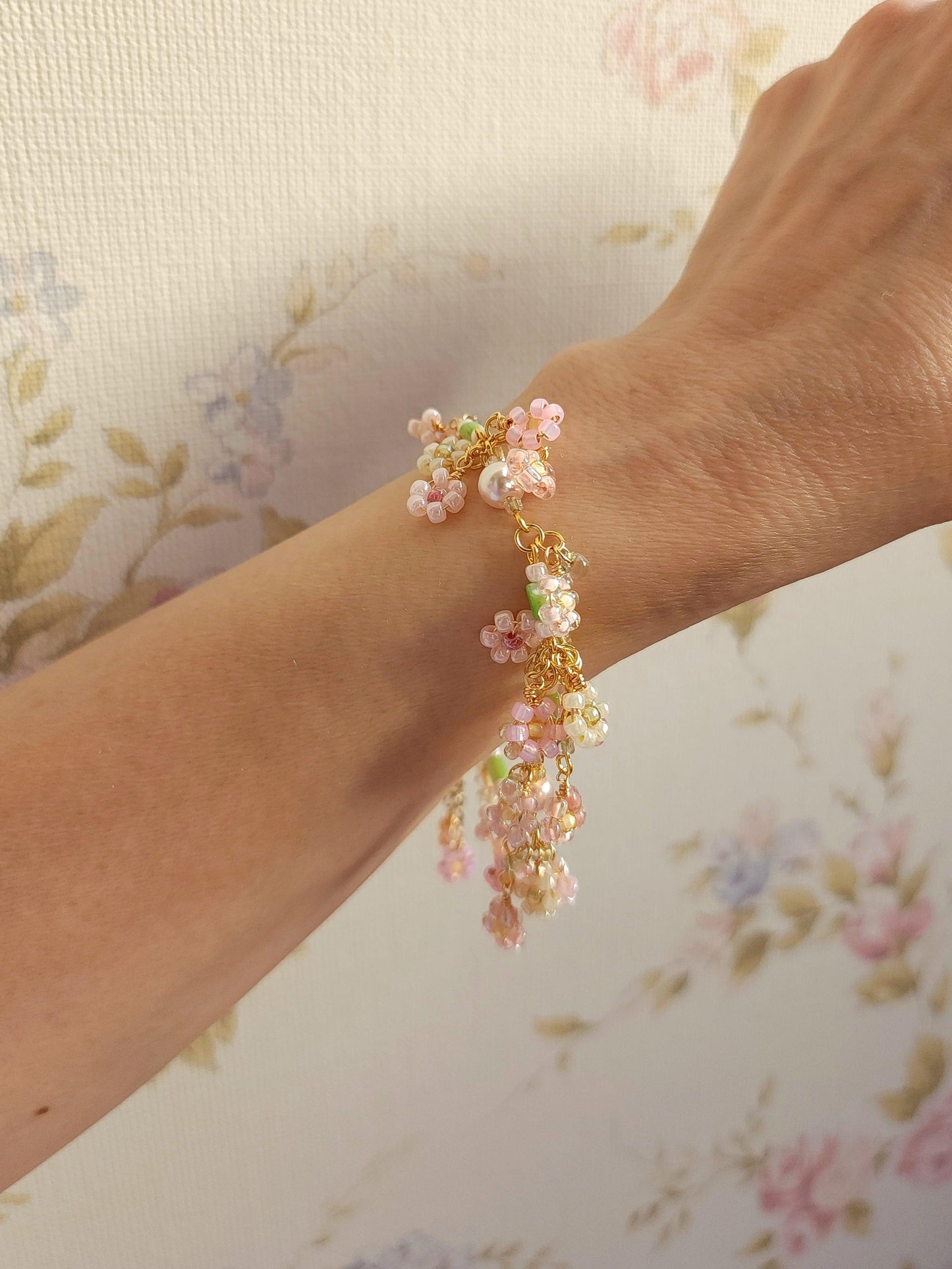 'Gift of Spring' Floral Bouquet Bracelet - By Cocoyu