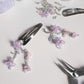 Hydrangea Bunches (Blue/Purple) Hairclip, Earrings, Earcuffs - By Cocoyu